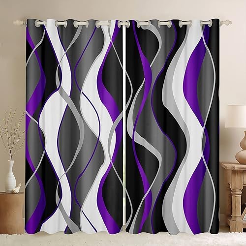 Miniatura 15 de Manfei Cortinas musicales para ventana, diseño retro con notas musicales impresas, para dormitorio, sala de estar, tema musical, tratamiento de