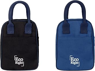 Eco Right Lunch Bags for Office Women & Men, Insulated Lunch Bag for Kids, Tiffin Bag with Bottle Holder, Carry Handle & Pocket