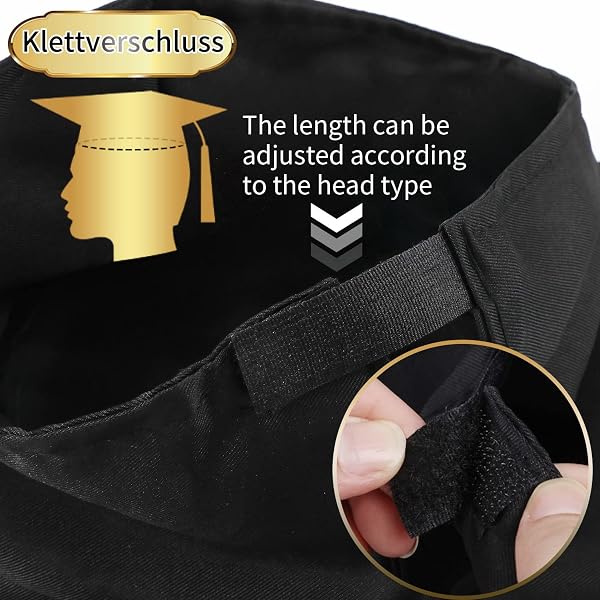 BOOSHMall Cappello Laurea Donna Uomo Tocco di Laurea Graduation cap Berretto da Laureato Laurea Gadget per Cerimonie di Laurea Festa di Laurea - 3