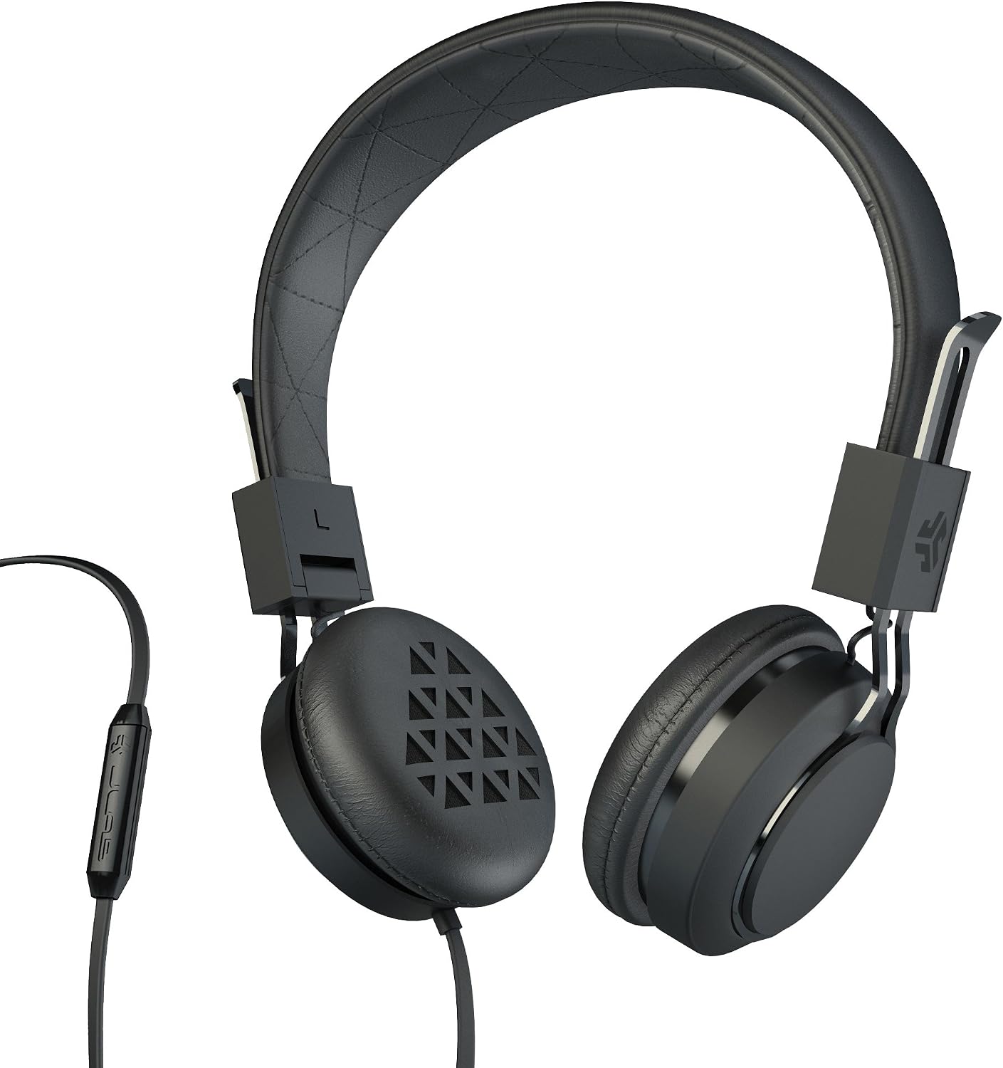 JLAB Audio Intro Premium On-Ear Headphones, with Universal Mic (Black)