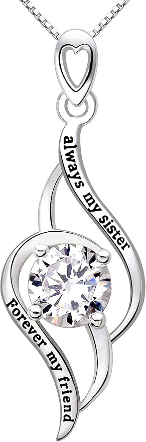 Sterling Silver Sister Friend Necklace