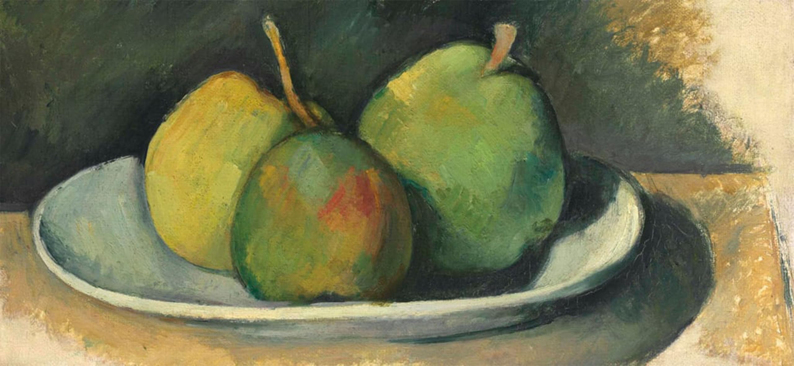 SERENDIPITP Vintage Wall Art Canvas Nordic Poster Canvas Print Picture Pears on a White Plate by Paul Cézanne Wall Art Poster for Home Decor 60x90cm