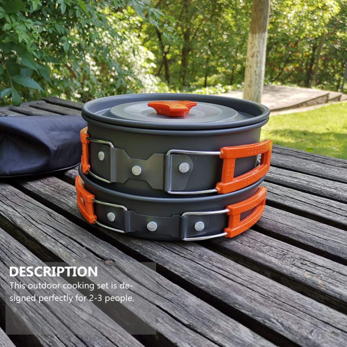 Juego de Ollas de Camping para 2-3 Personas, Aleación de Aluminio