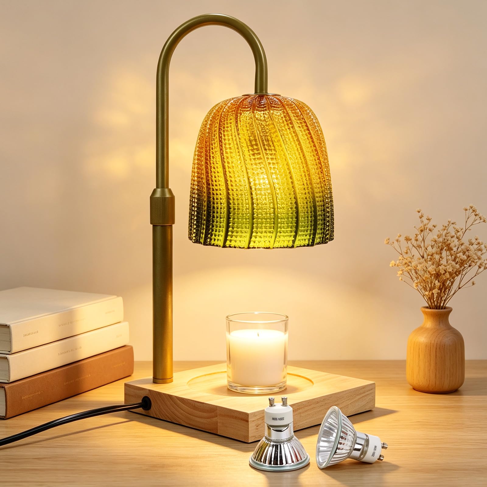 Lámpara calentador de velas – Quemador eléctrico con temporizador y