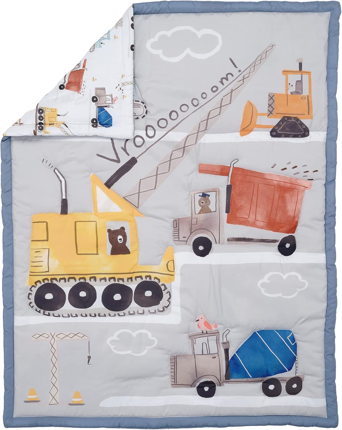 Bedtime Originals Construction Zone 3-Piece Trucks Nursery Baby Crib Bedding Set
