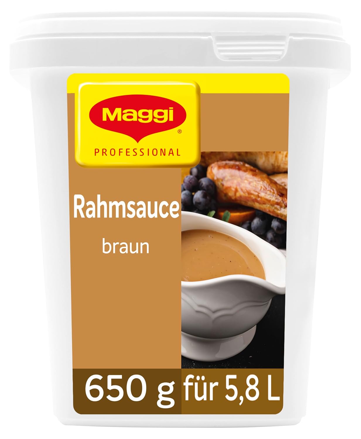 MAGGI Professional Cream Sauce Brown No Marking Additives Vegetarian Yield 5.8 L Pack of 1 650 g GastroBox