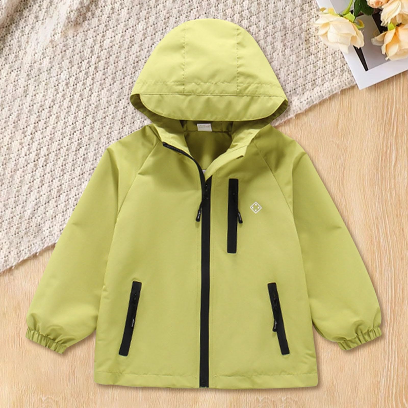 Chaqueta con capucha para niñas, ligera, con cremallera, cortavientos, resistente al viento, elegante, cómoda, a la moda, casual, sudaderas clásicas para exteriores
