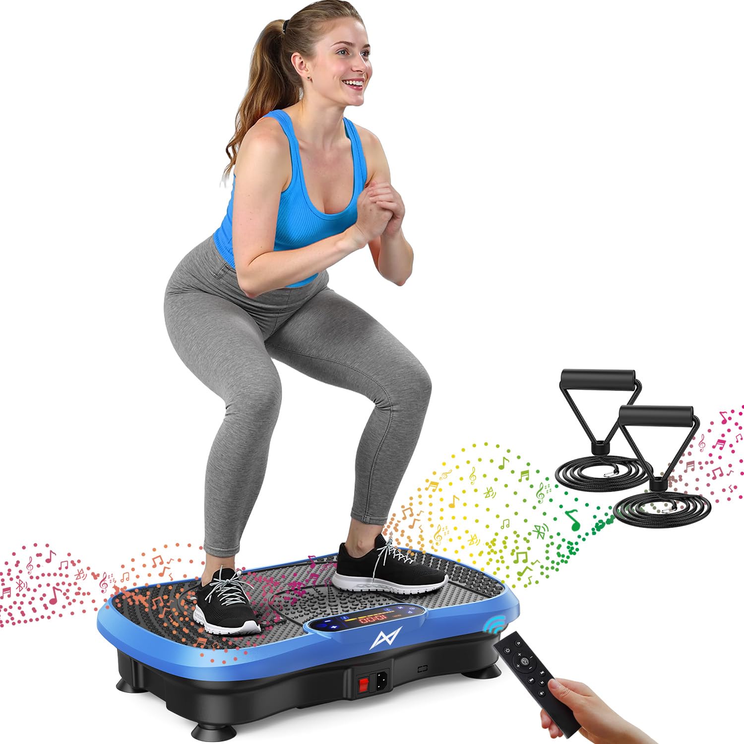 AXV Vibrationsplatte Testsieger, Rüttelplatte Sport für Zuhause,Vibration Plate mit 120 Stufen und 5 Modi, 150 kg Belastbar, für Ganzkörpertraining, Abnehmen, Fettverbrennung