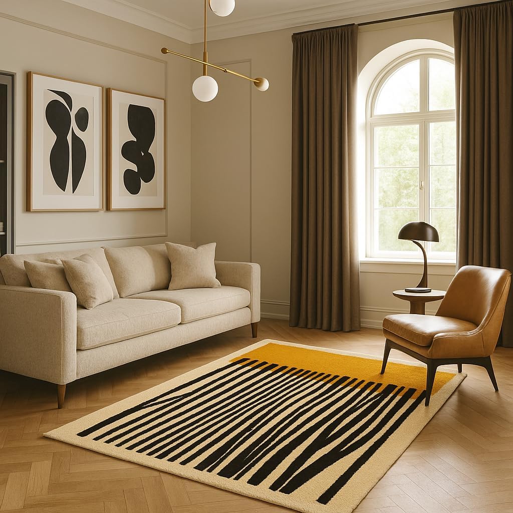 Modern Fringe Hand Tufted New Zealand Wool Rug Wool Rug