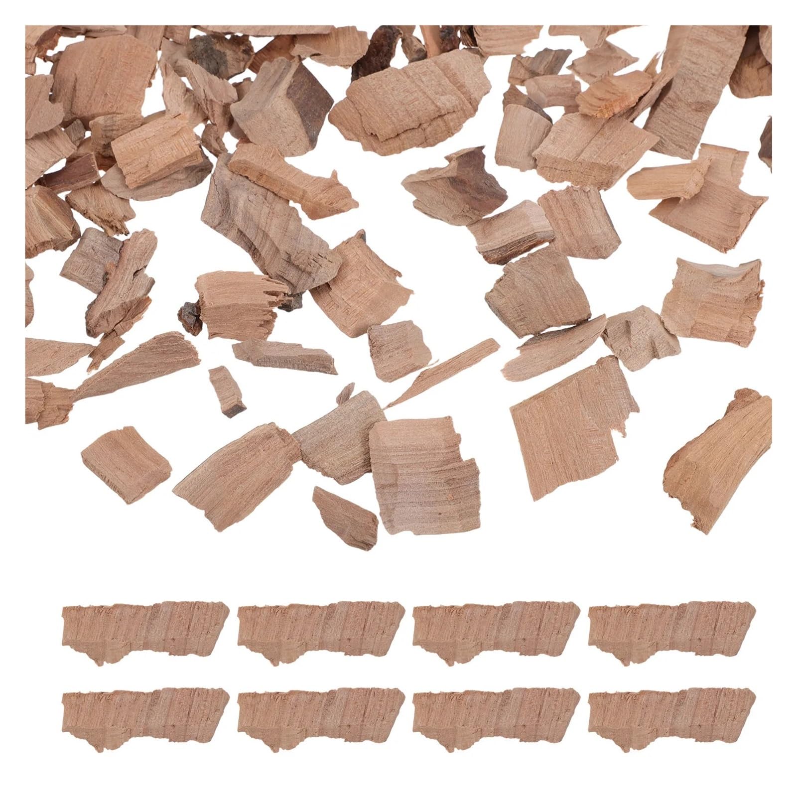 Virutas de Roble Tostado Tostada Ligera de virutas Roble 500G for Suministros vinificación, Mejora del Sabor Vino Tinto, envejecimiento(Beige)