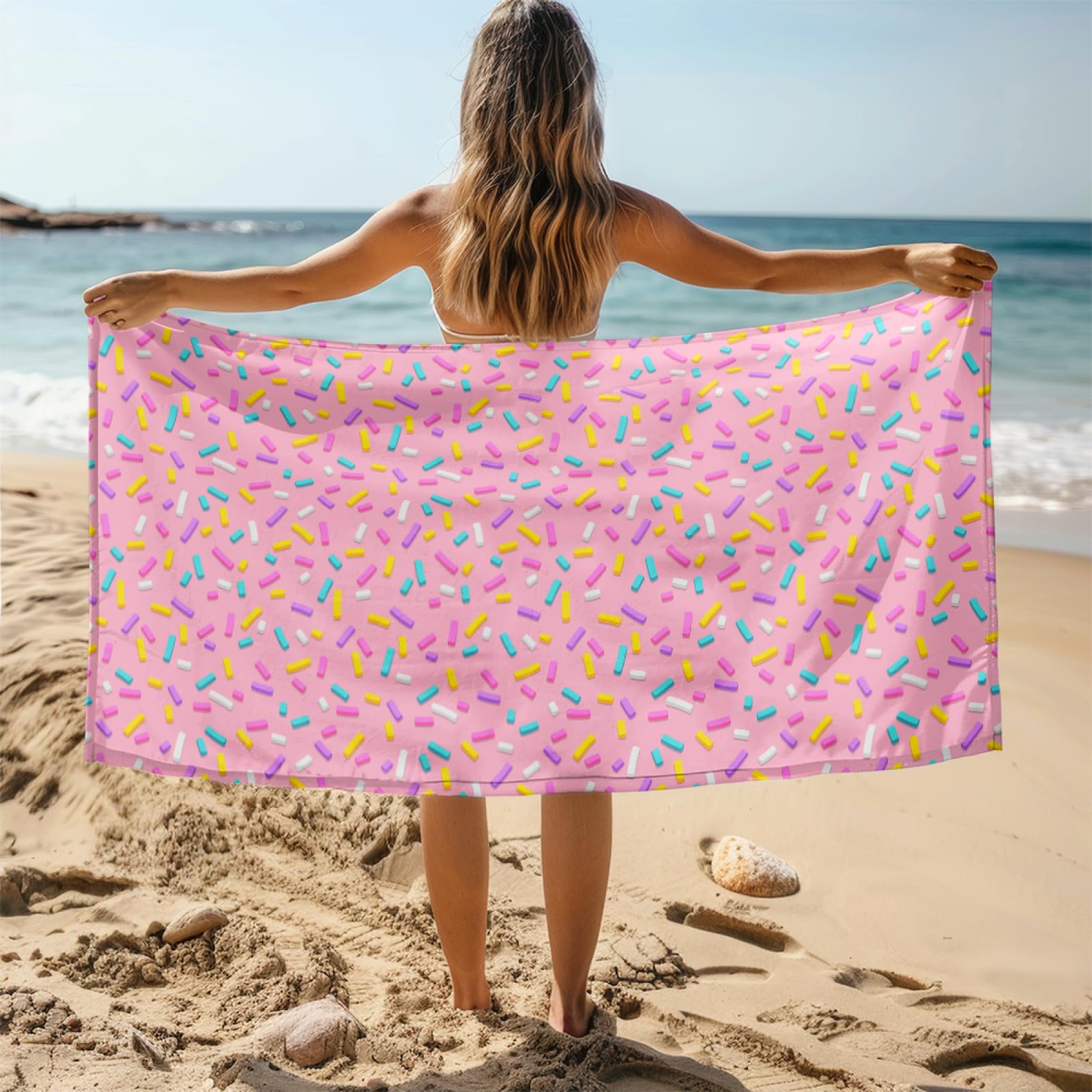 Drap de Plage XXL 200X200 Vert, Violet, Rouge Serviettes de Plage en Microfibre,Serviette Piscine Extra Large sans Sable pour Adultes Séchage Rapide