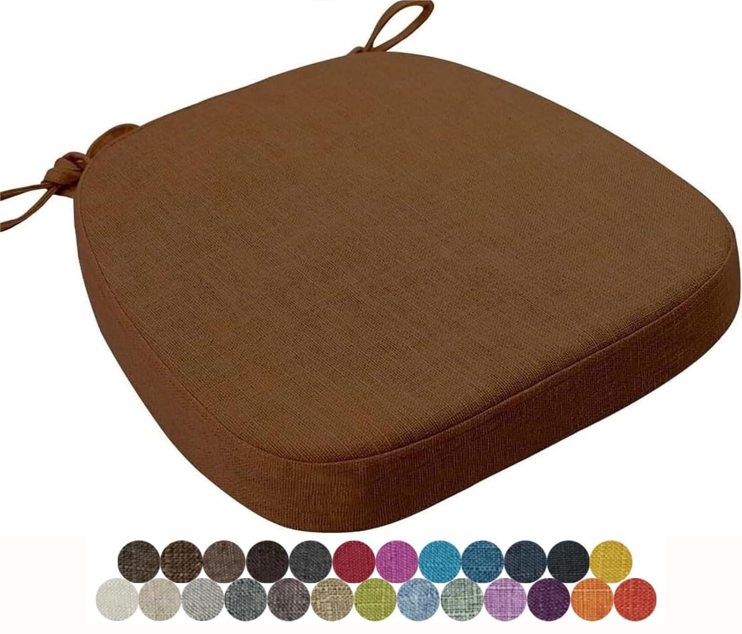 seokor Chair Cushion Kitchen, Memory Foam Chair Pads, 40x38/43x40/43x42cm with Ties Non-Slip Chair Pads，Outdoor Indoor Seat Cushion for Dining Office Garden Chair(Color20,43x40x5cm)