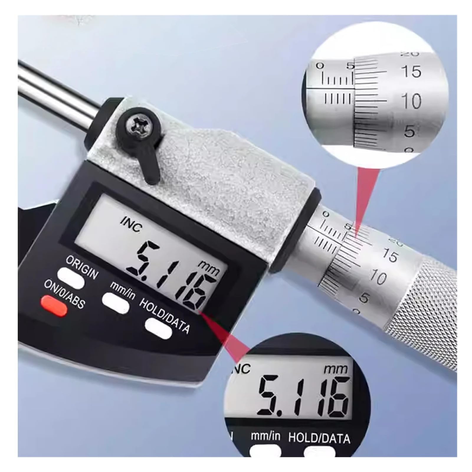Micrómetro digital digital de 0 a 50 mm con precisión de 0,01 mm, herramientas de medición electrónicas, calibrador, micrómetro de carburo. Mide cualquier cosa