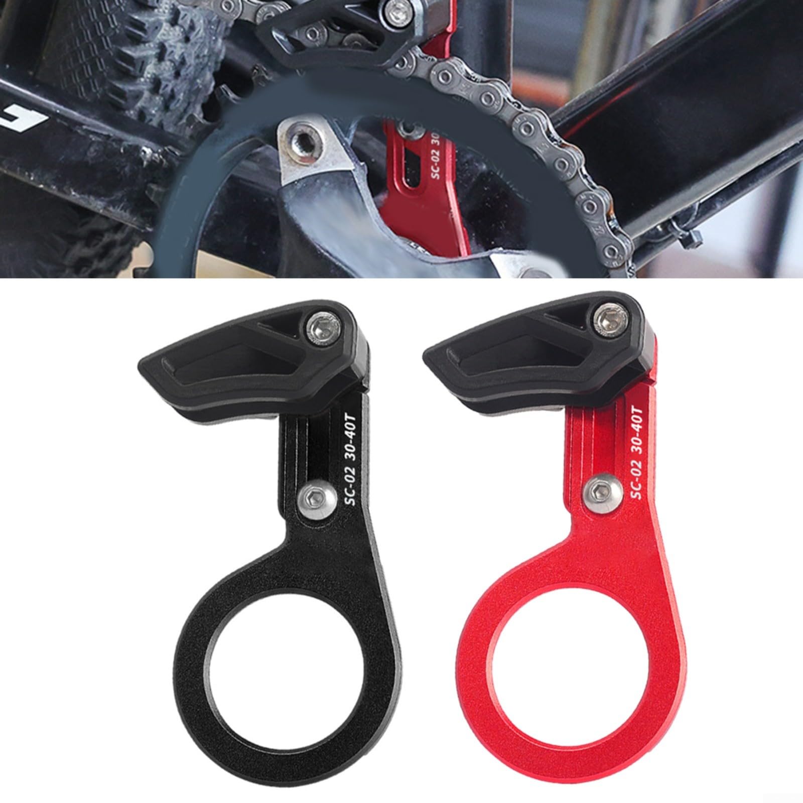 Guide De Chaîne VTT Montage Direct - Alliage Aluminium AL7075, Léger 58g, Pour Plateaux 32-40T | Stabilisateur Performance Améliorée