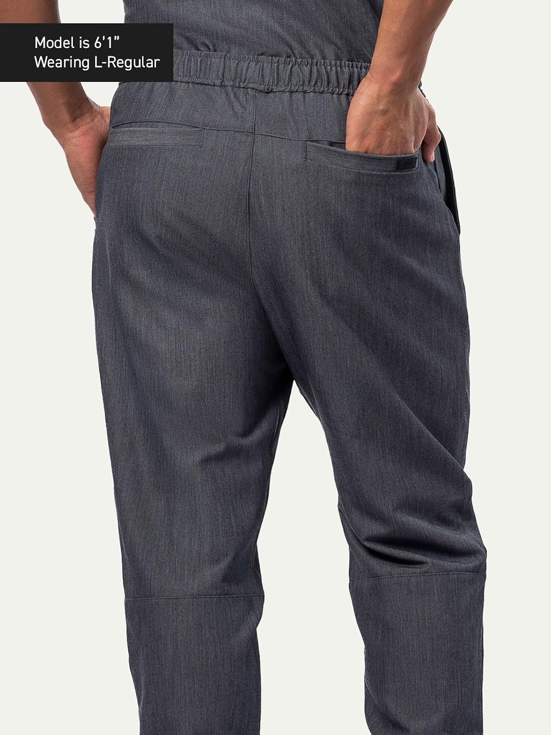 Peelz Ray 4-Pocket Elastic Bottom Scrub Pants for Men - Elastic Waistband, Soft Fabric Men's Scrubs, Classic Fit