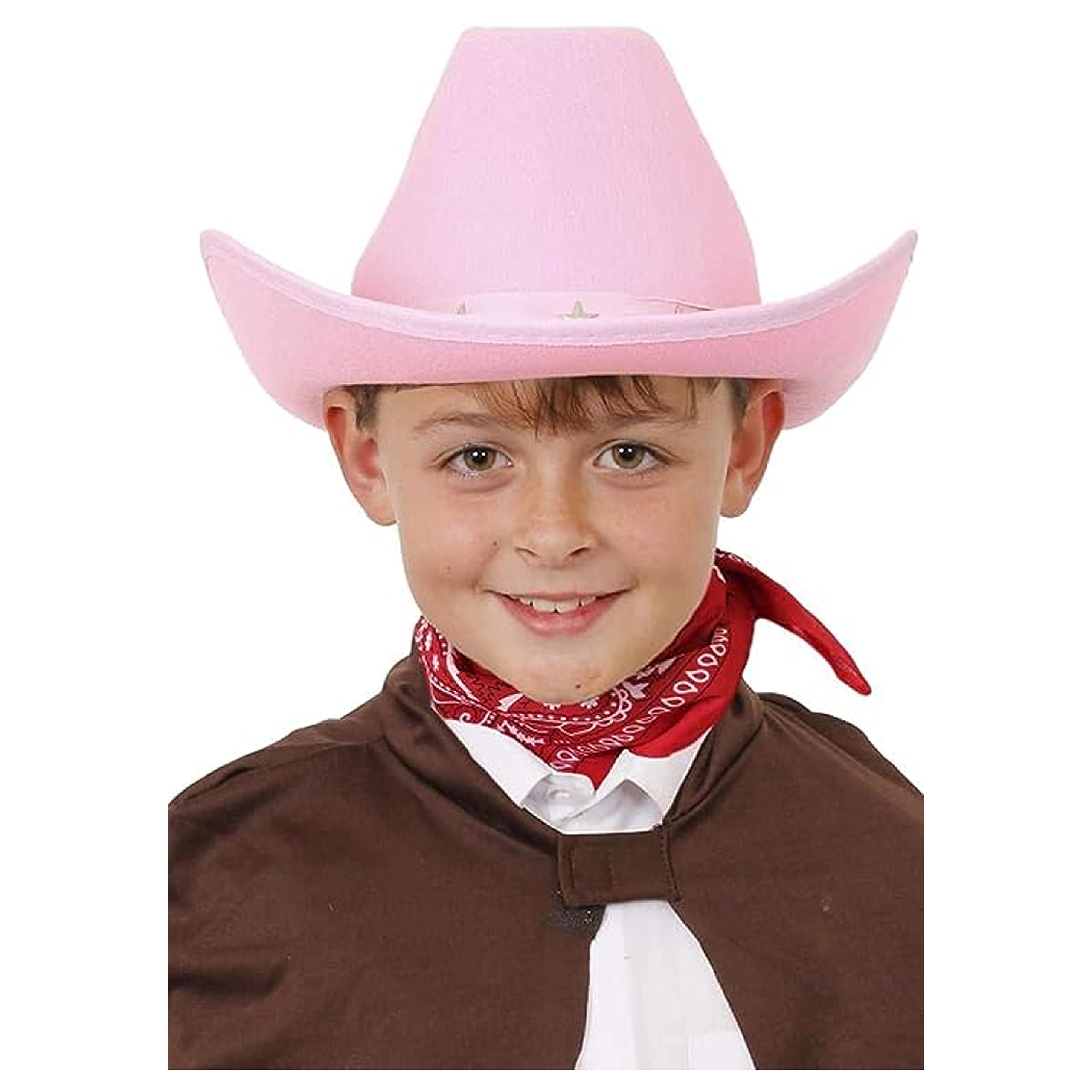 Cappello da Cowboy Rosa Argento Stelle