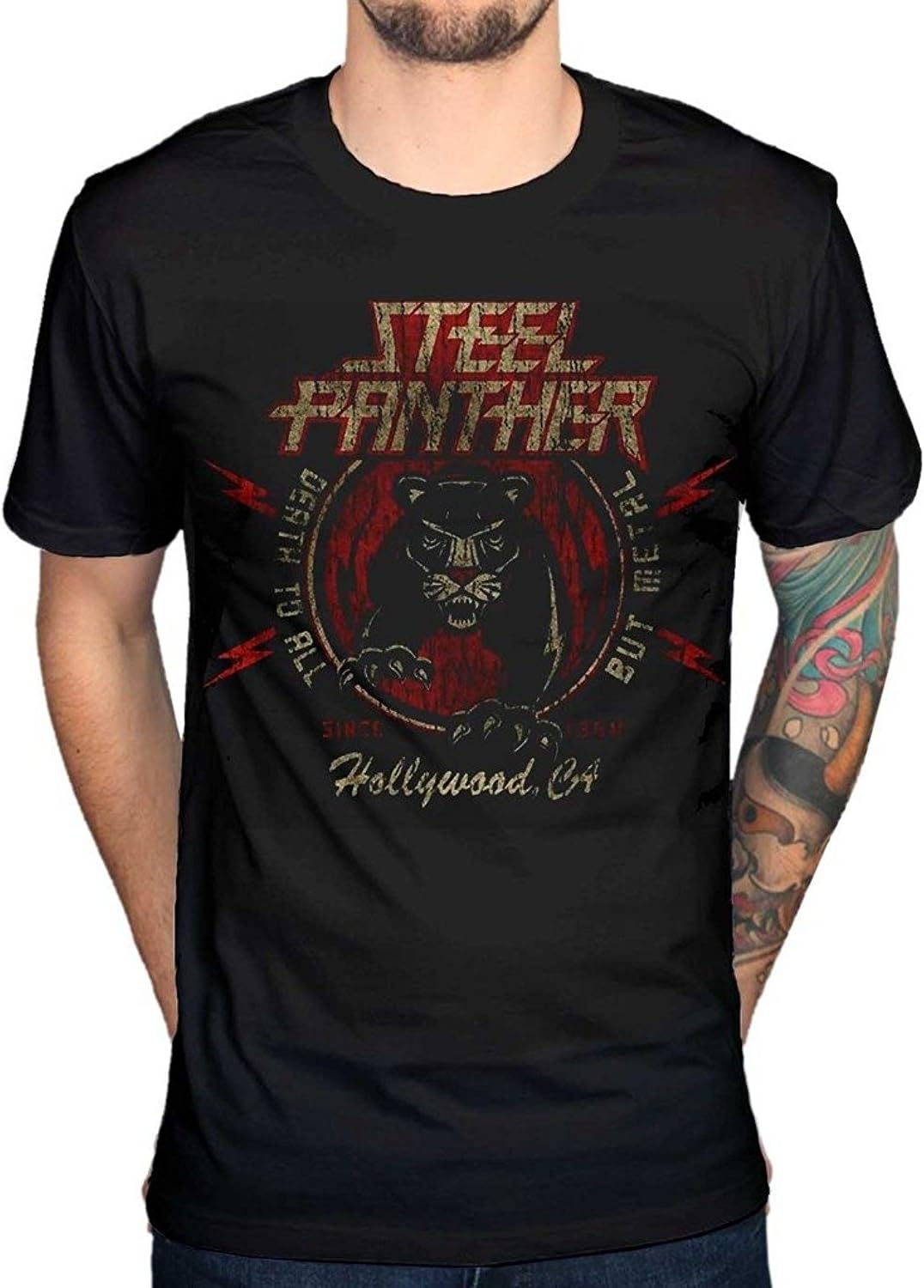 Steel Panther - Mens Death to All But Metal T-Shirt in Black
