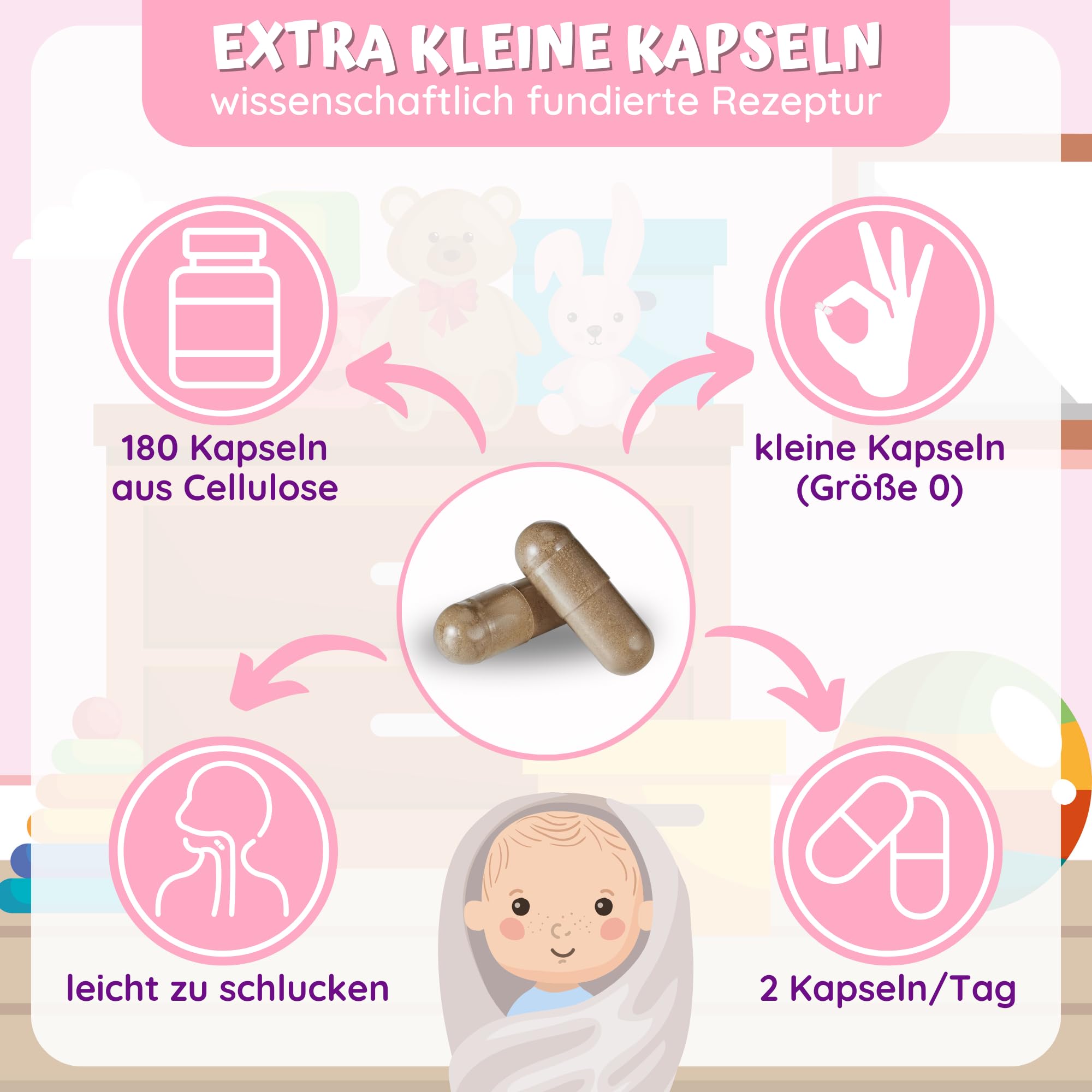 180 Kinderwunsch Tabletten Frau - 20 Mikronährstoffe darunter Schwangerschafts-Vitamine wie 880µg Folsäure Kinderwunsch Vitamine Frau + 500mg Myo Inositol - 3 MONATSPACKUNG - FERTILI Folia® women