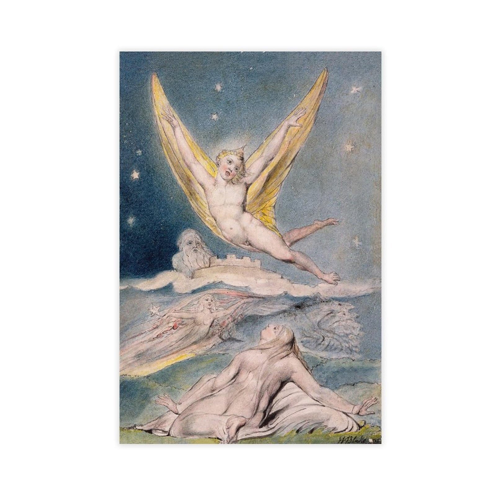 WCYB William Blake - Night Startled by The Lark Posters Prints Canvas Deco Paintings Wall Art Unframe 20" L X 30" W