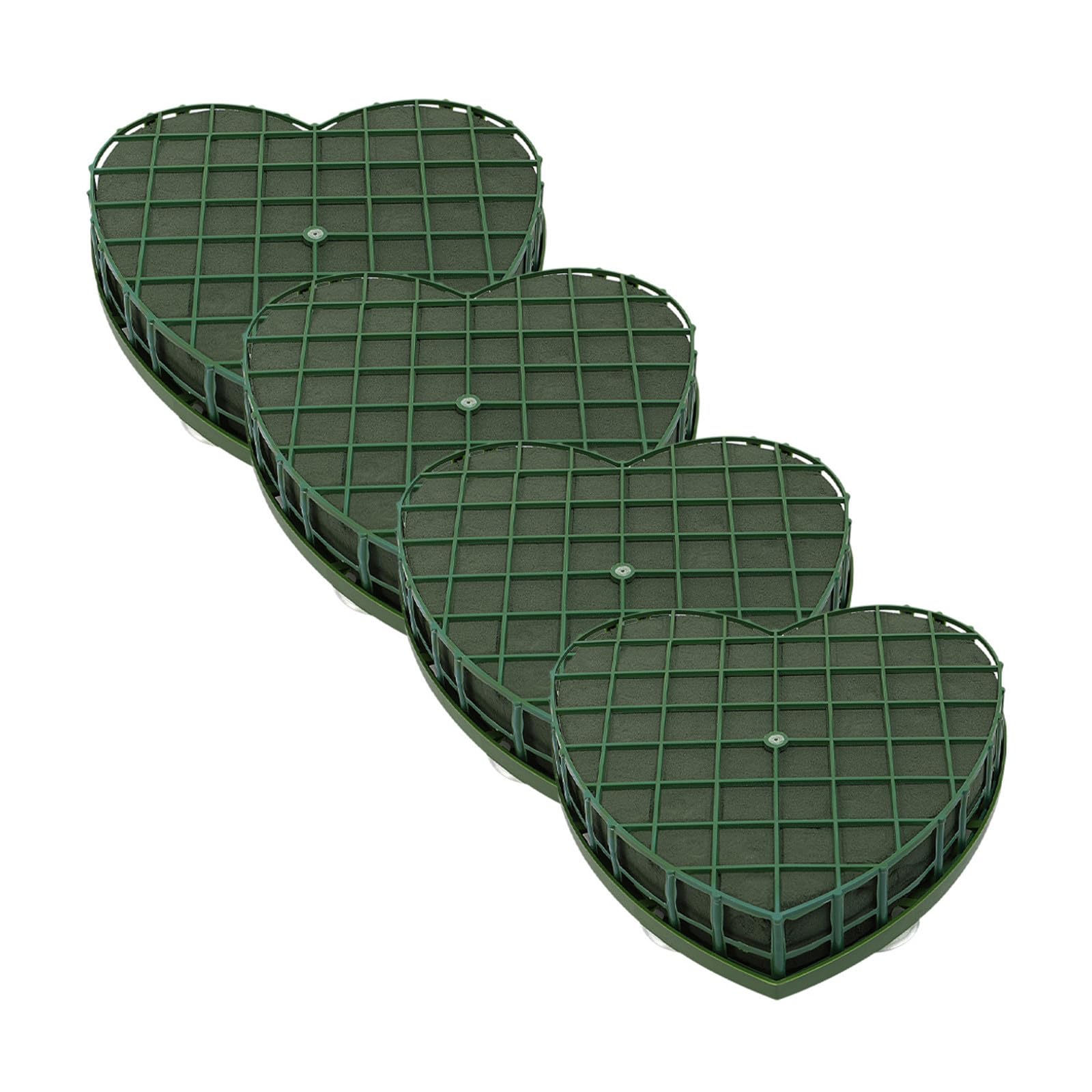 Bases de barro en forma de corazón para arreglos florales sin dañar la pintura