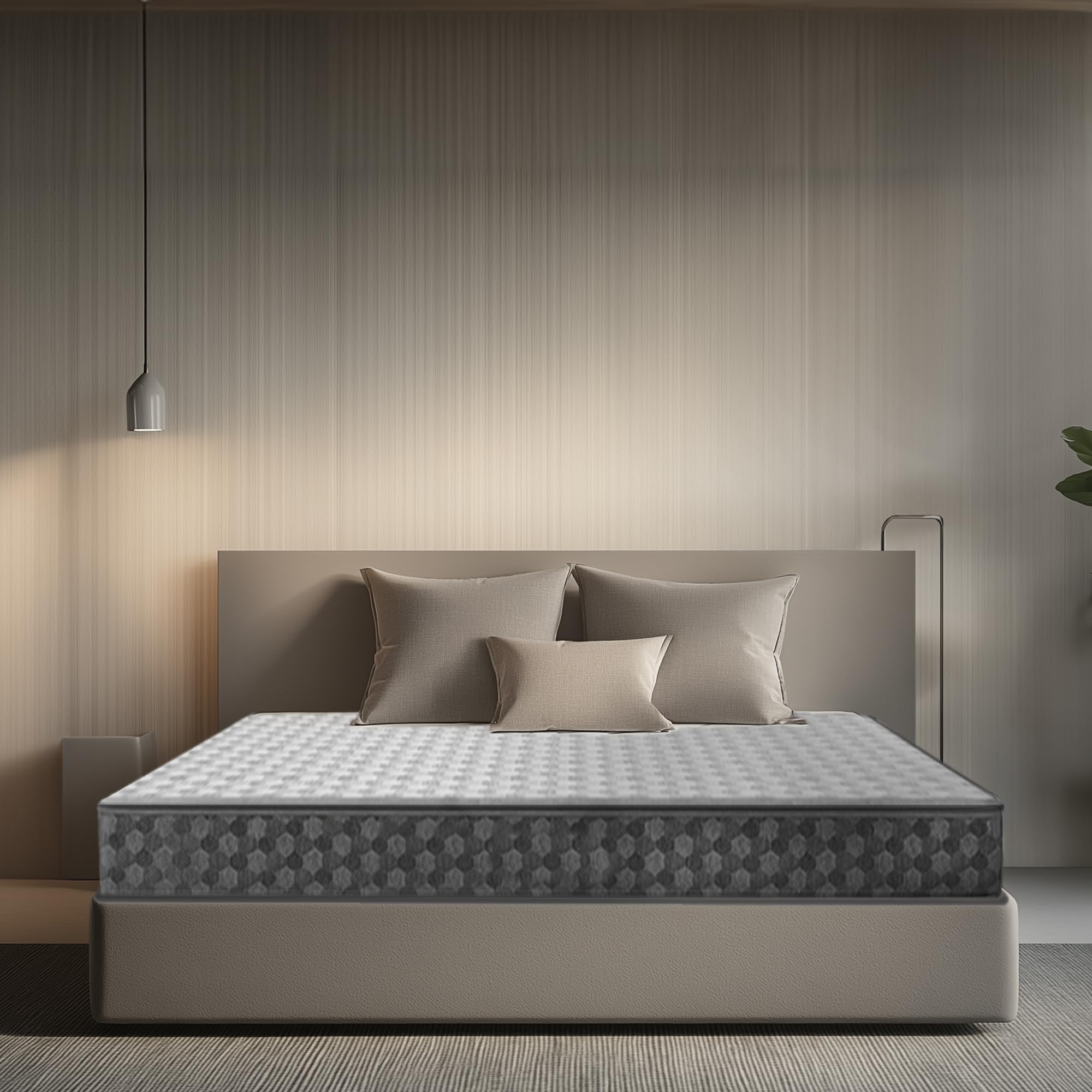Sleepwell Stargold Mattress | Profiled HR Foam | King Size | Medium Firm | Anti- Sag Tech Mattress | Acuprofile Technology| Neem Fresche Technology |78x72x4 inches | 5 Years Warranty