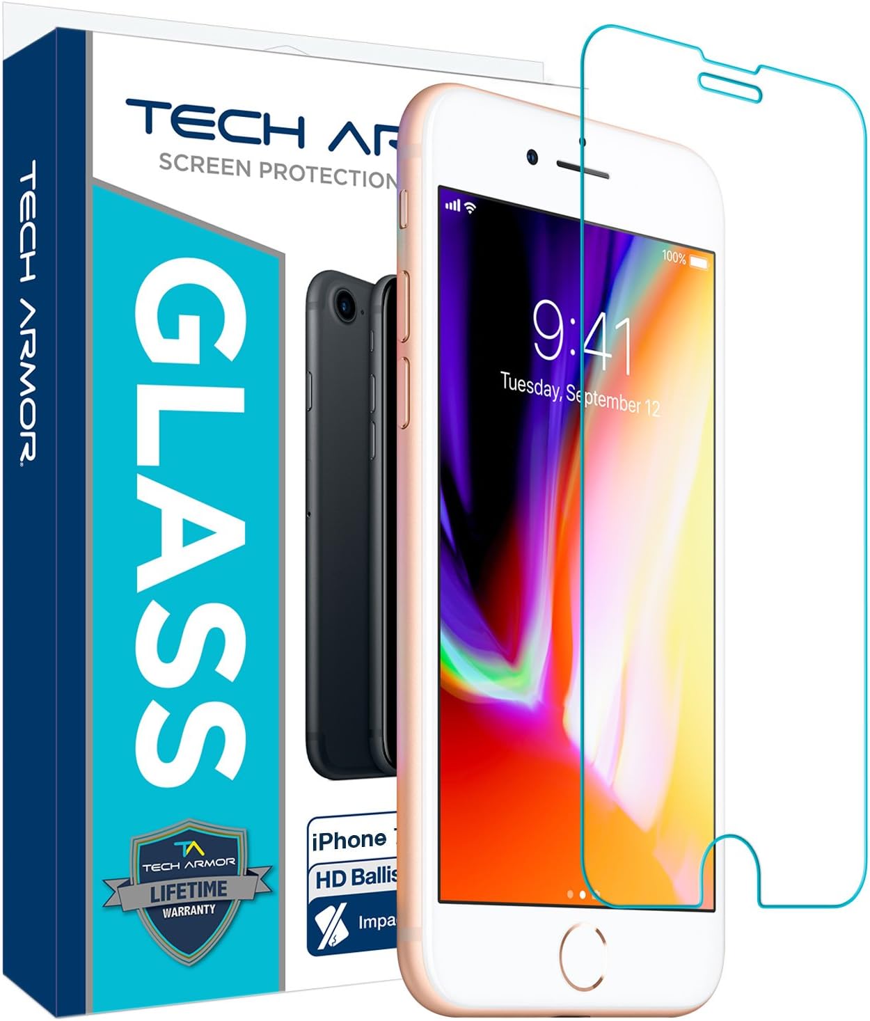 Tech Armor Apple iPhone 6 / 6s Plus HD Clear Ballistic Glass Screen Protector