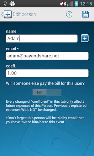 Pay&Share - Shared funds