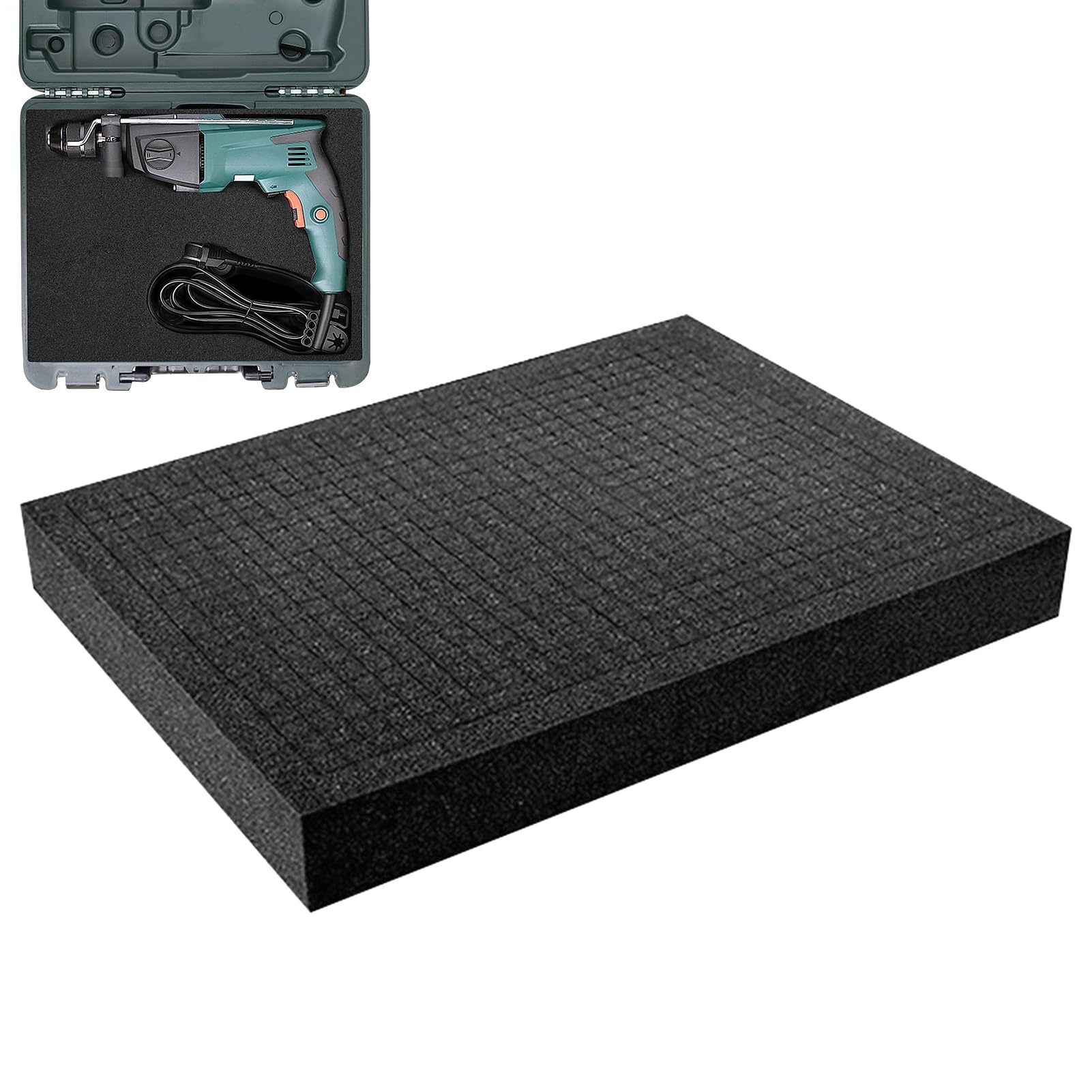 Pick and Pluck Schaumstoff, 40 x 40 cm, quadratischer Schaumstoffwürfel, weiche Schaumstoffeinsätze für Koffer, Auseinandernehmen mit vorgeschnittenen Quadraten, Koffer-Dämpfungsschaum für