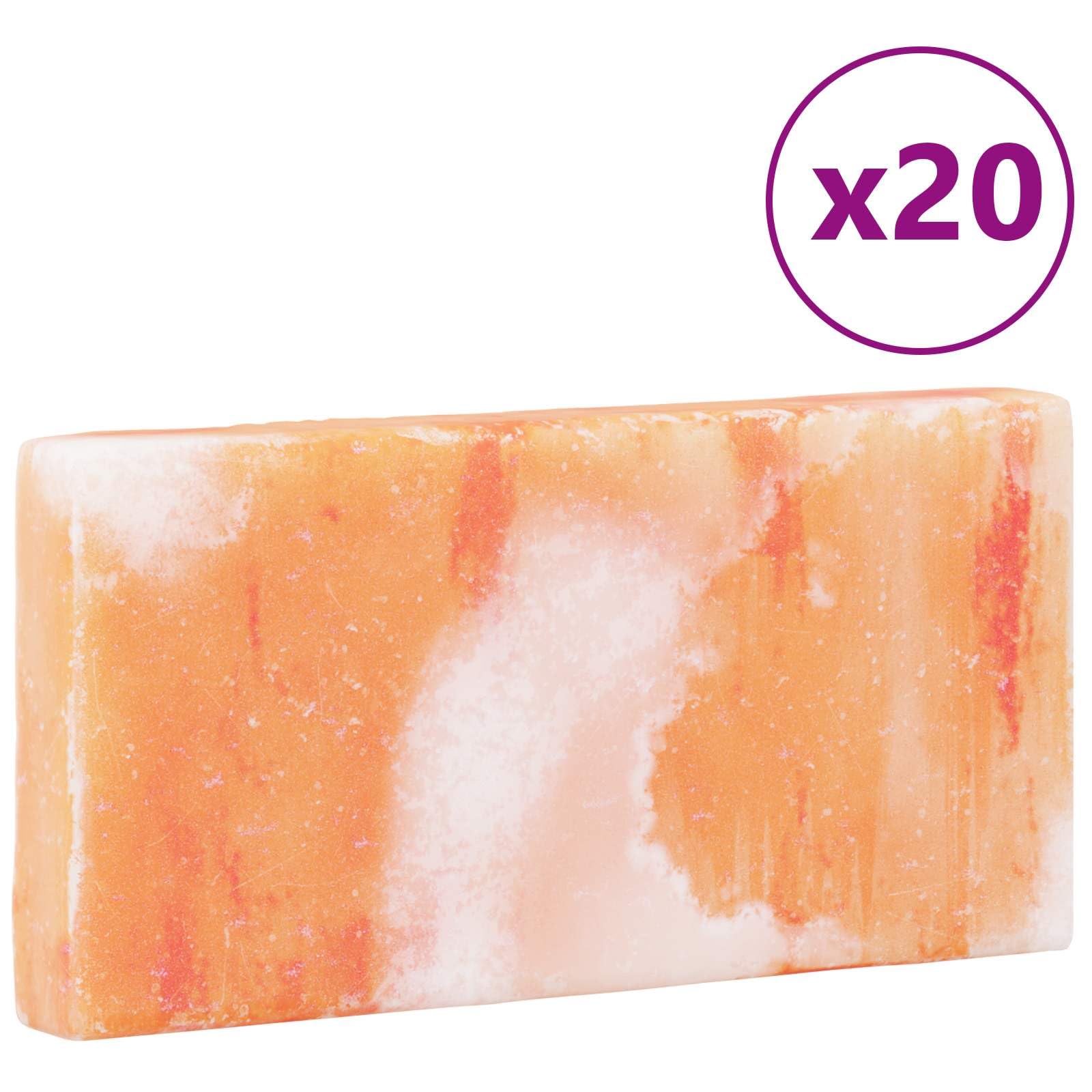 Salzsteine 20 pcs Rosa 20 x 2,5 x 10 cm Steinsalz dekorativ Innenbereich Bastelbedarf Bastelmaterial Handwerk Zubehör DIY Geschenk