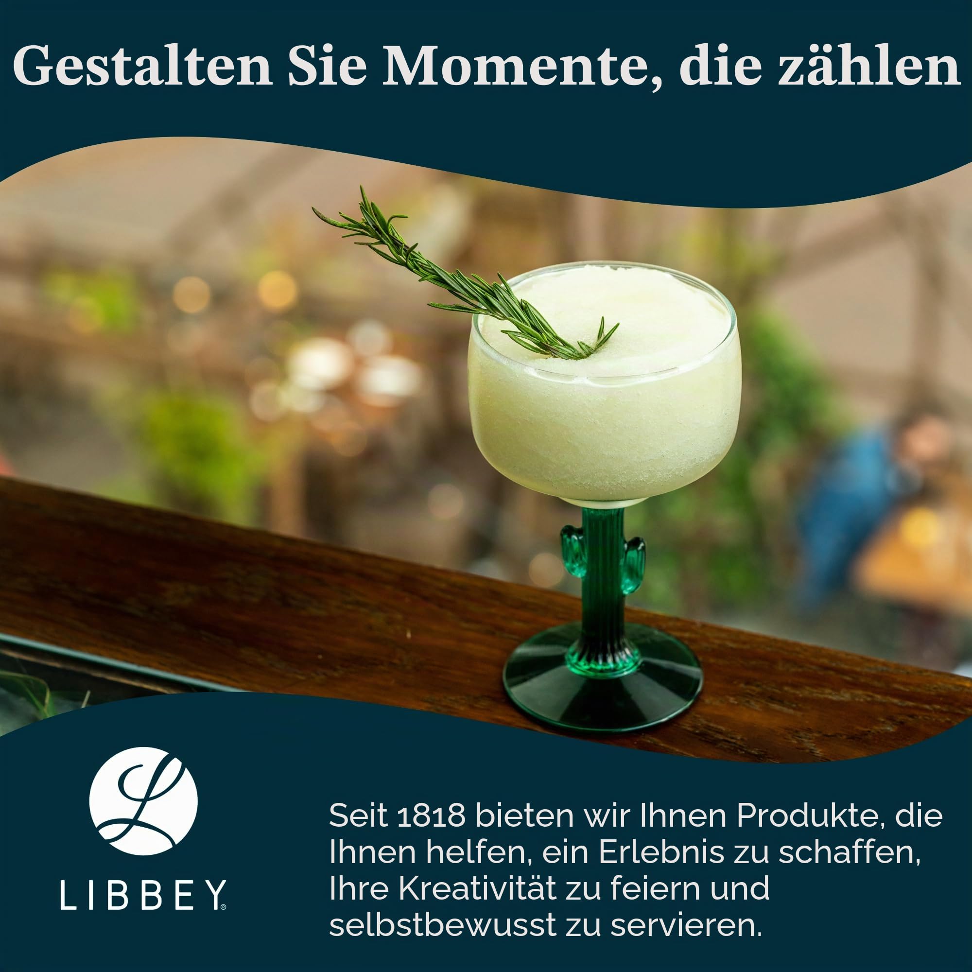 Libbey Kaktus Margarita Gläser, 4 Stück