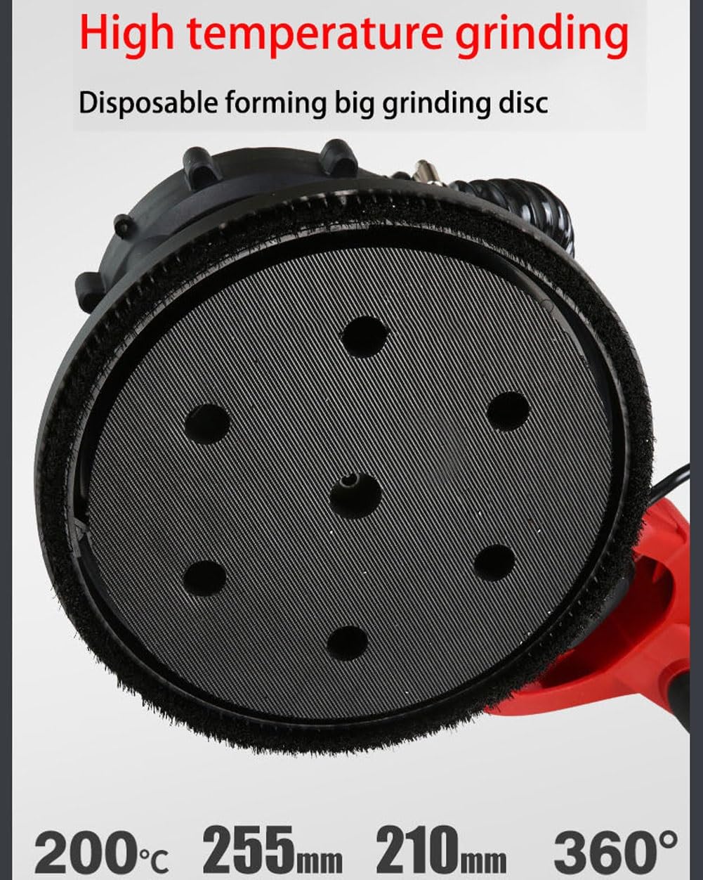 Lijadora eléctrica de pared con accesorio de vacío, lijadora de yeso de 1390 W, 50 discos de lijado, velocidad variable, mango extensible, luz LED para proyectos de techo