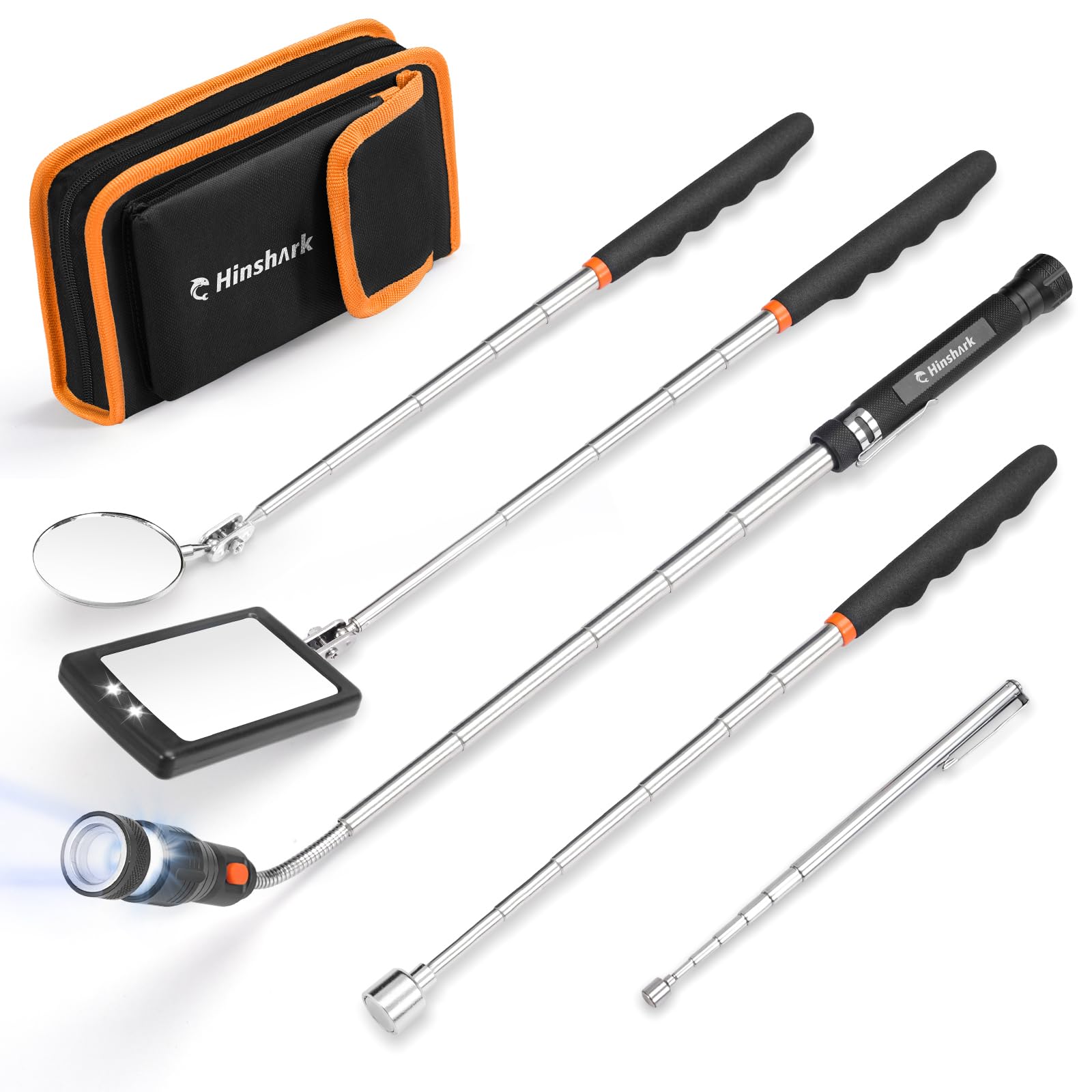 Gifts for Men Extendable Telescoping Magnetic Pickup Tools Set