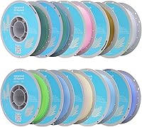 Vista 1 de Filamento Matte Rainbow PLA para Impresora 3D, 10 Carretes, Carrete de 1KG (2.2lbs) 1.75mm, Filamento Gradiente Multicolor a Granel para la mayoría