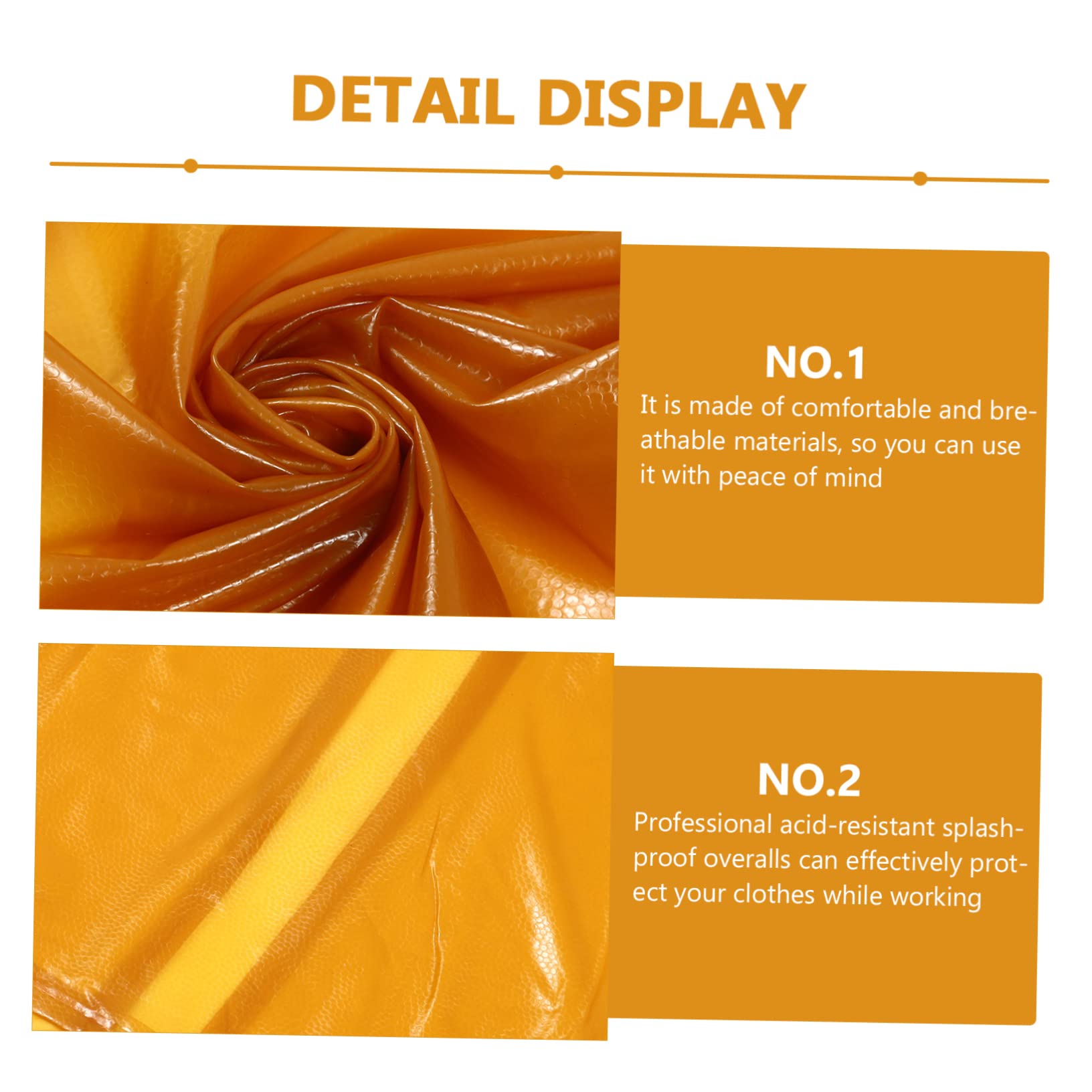 LALAFINA Elastic Cuff Splash-proof Smock for Slaughterhouse Chemical Plant Stone Factory