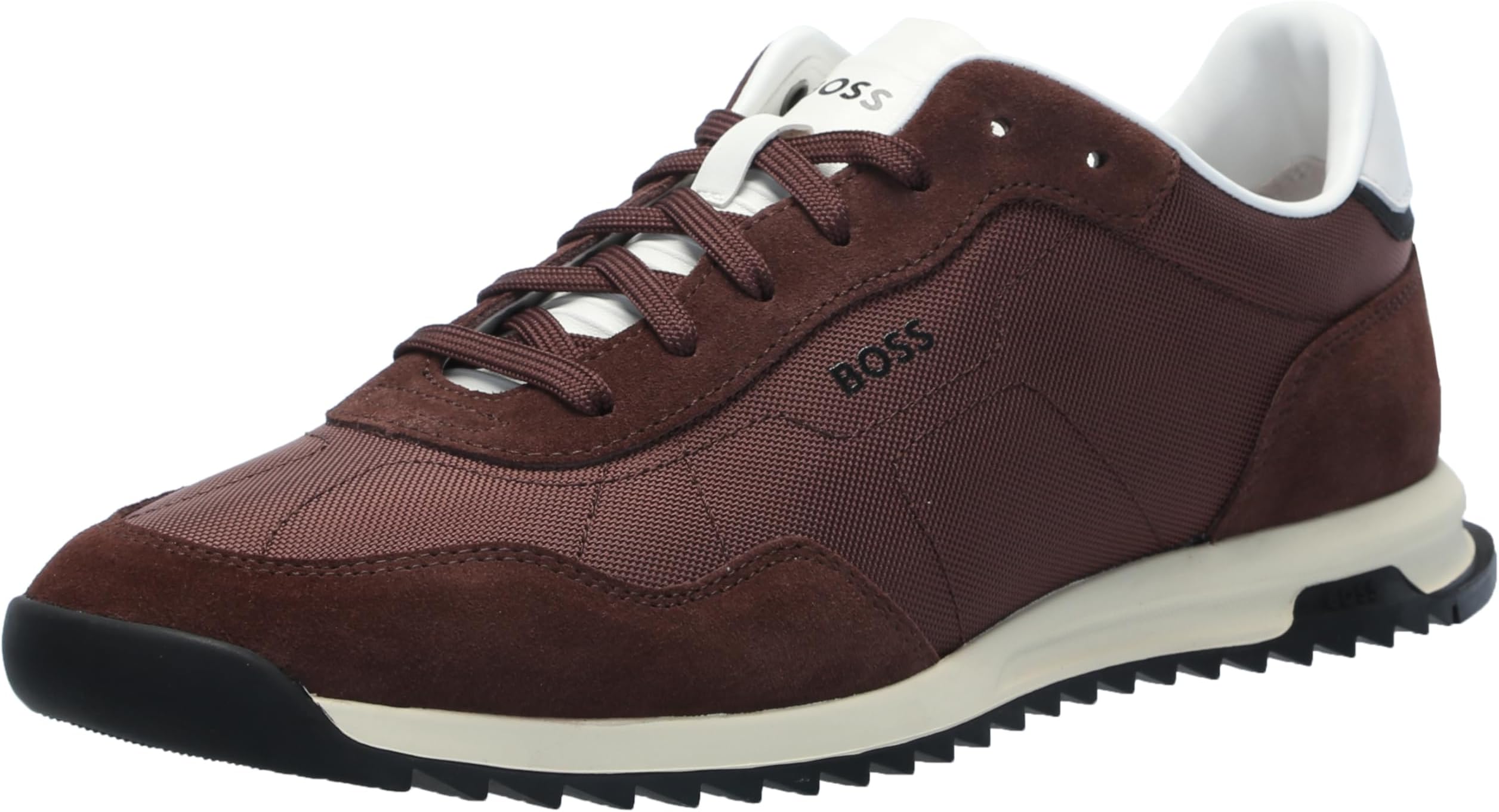 BOSS Zayn Low Profile Suede Leather Two Tone Sneaker mens Sneaker