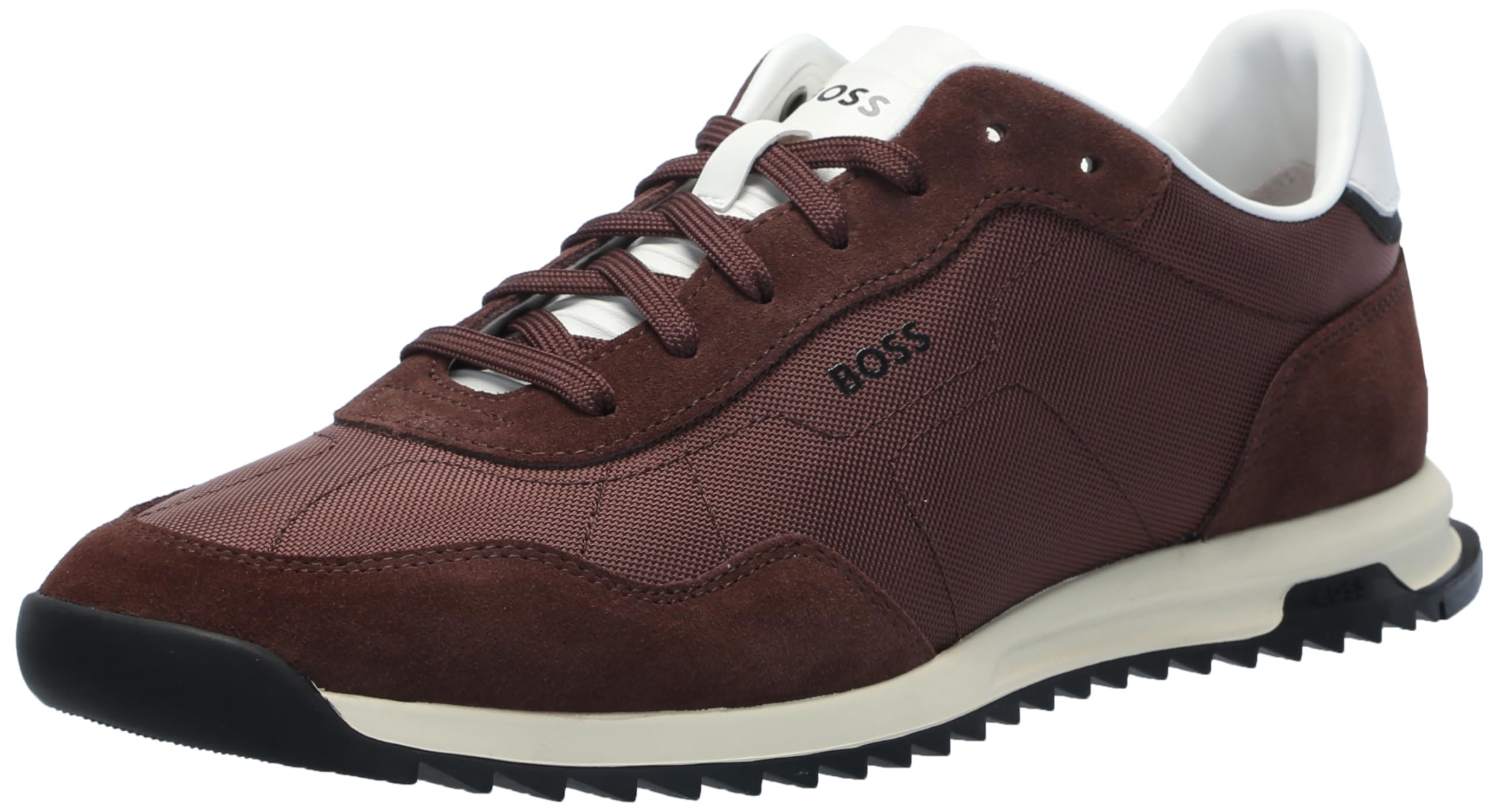 BOSS Zayn Low Profile Suede Leather Two Tone Sneaker mens Sneaker