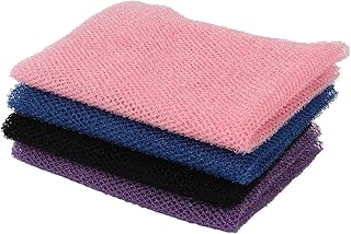 Rede Esfoliante Africana, Azul Preto Rosa Roxo Nylon 4 Pçs Esfoliante Corporal Seguro Esponja de Banho Africana Rede para Homens para Uso Diário