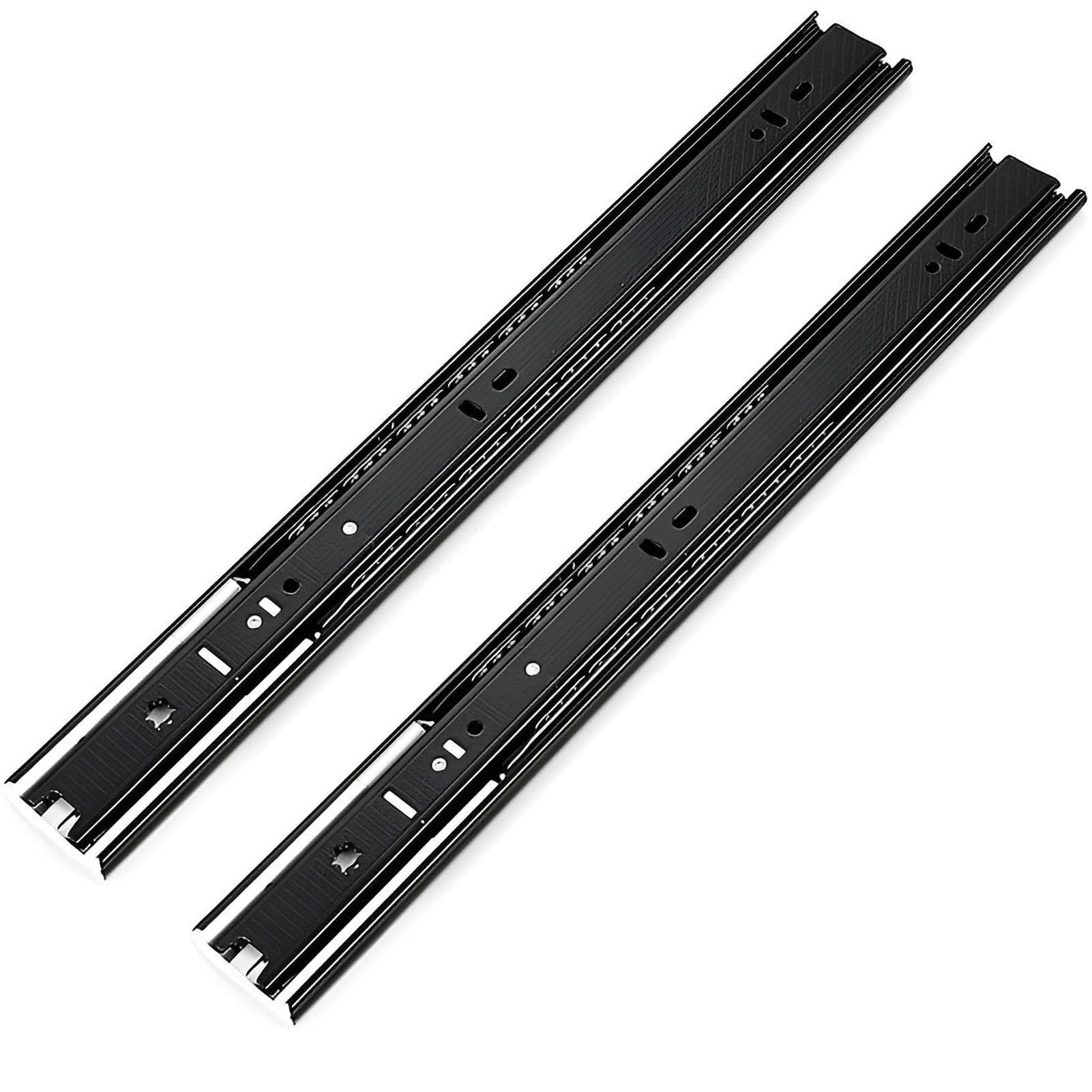 Guide for Cassetti a Chiusura Morbida con Cuscinetti a Sfere, Portata Massima 45kg, Binari a Montaggio Laterale Estensione Completa(12in (300mm))