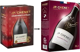 JP Chenet - Original Cabernet Syrah Red Wine, Pays d'Oc, France - Bag in Box 3l (1 x 3 L)