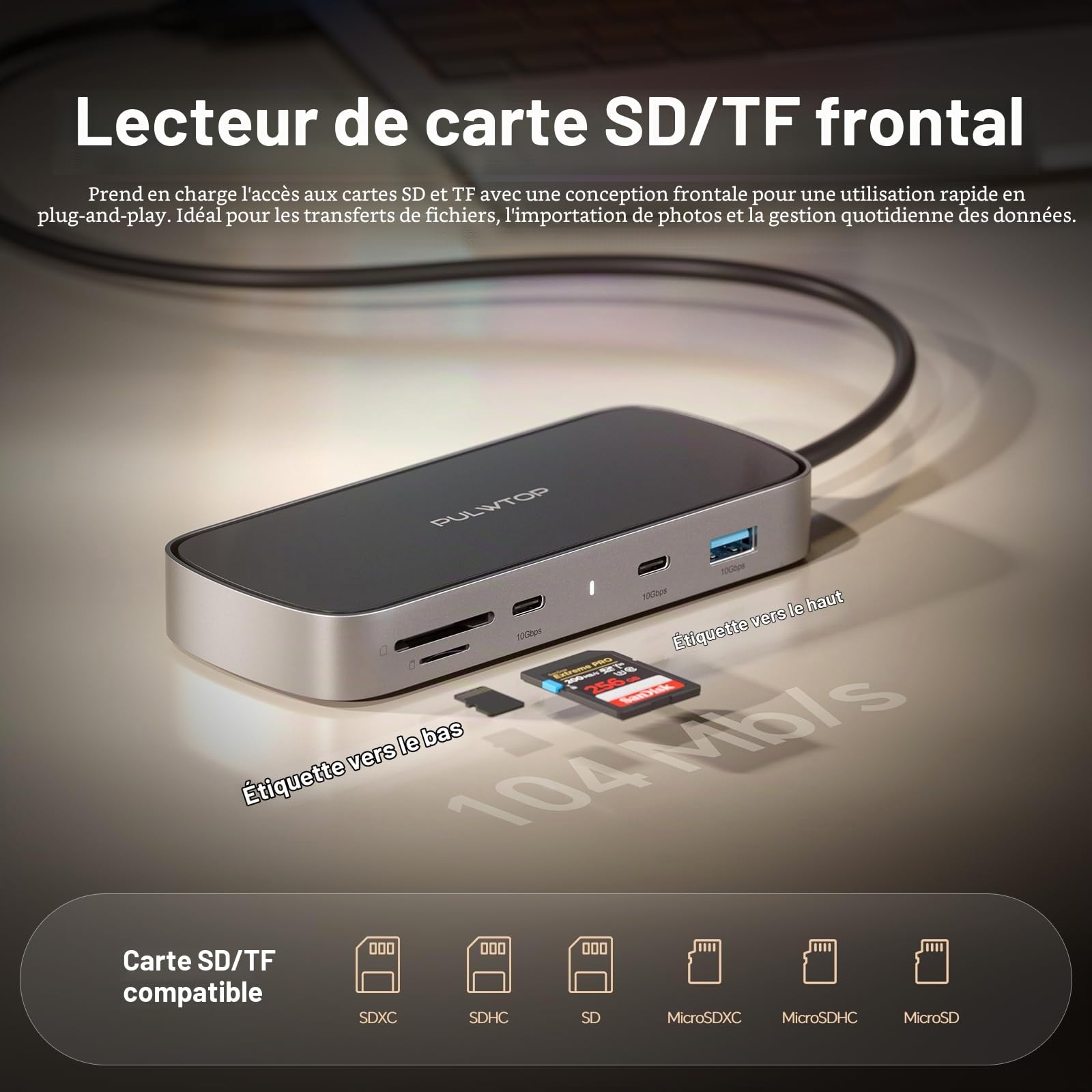 MacBook Station d'accueil 2 Moniteurs 4K à 60 Hz pour MacBook Pro/Max M5/M4
