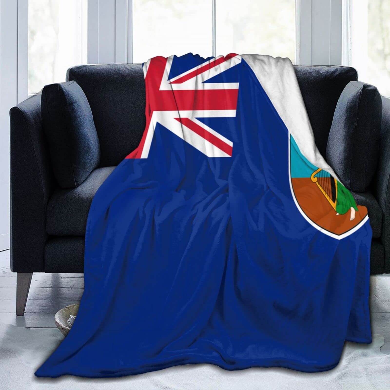 ATOurDealss Flag of Montserrat Ultra Soft Flannel Fleece Blanket All Season Living Room/Bedroom Warm Throw Bed Blanket