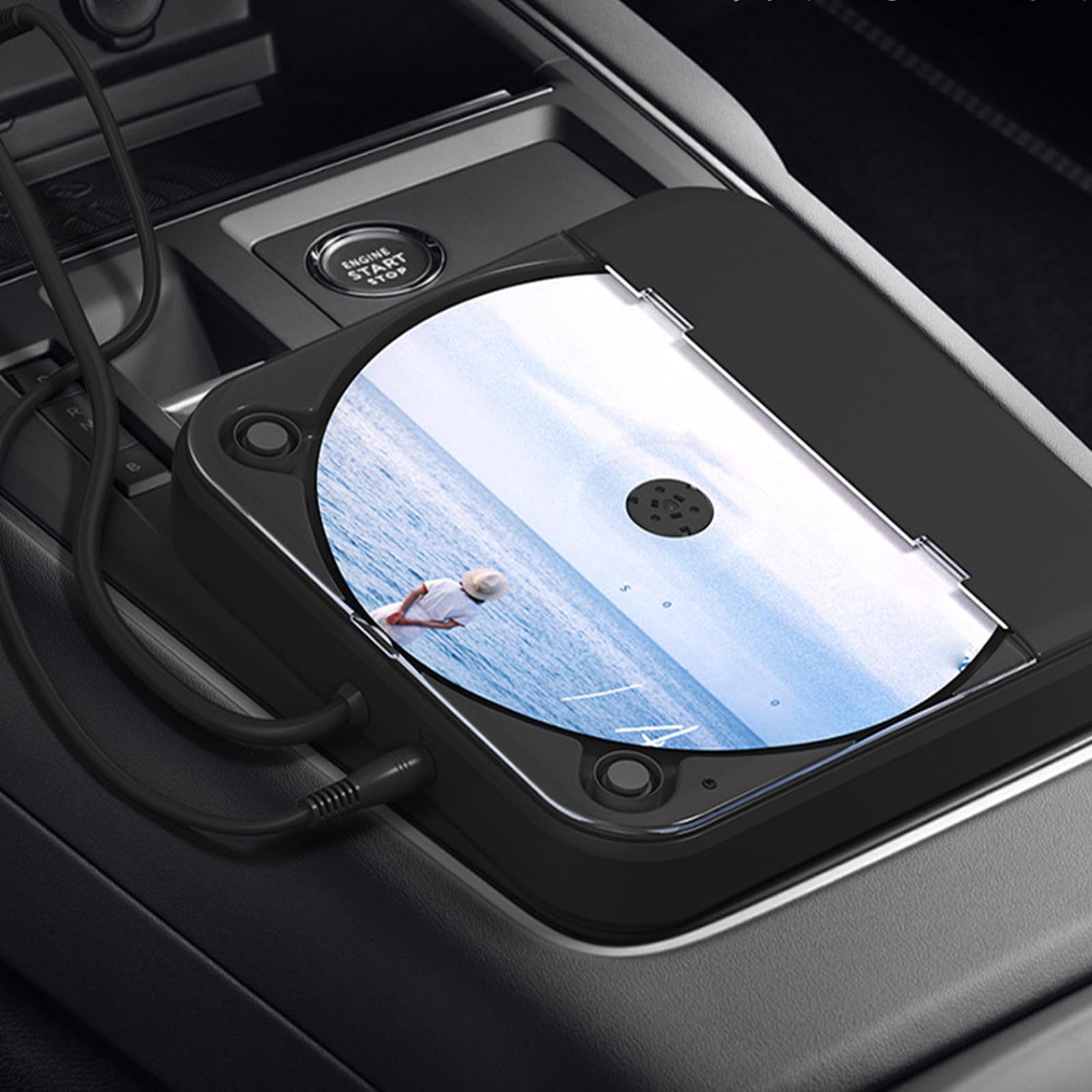 Lettore di dischi in ABS con connettività ausiliaria USB, perfetto per viaggi e pendolari
