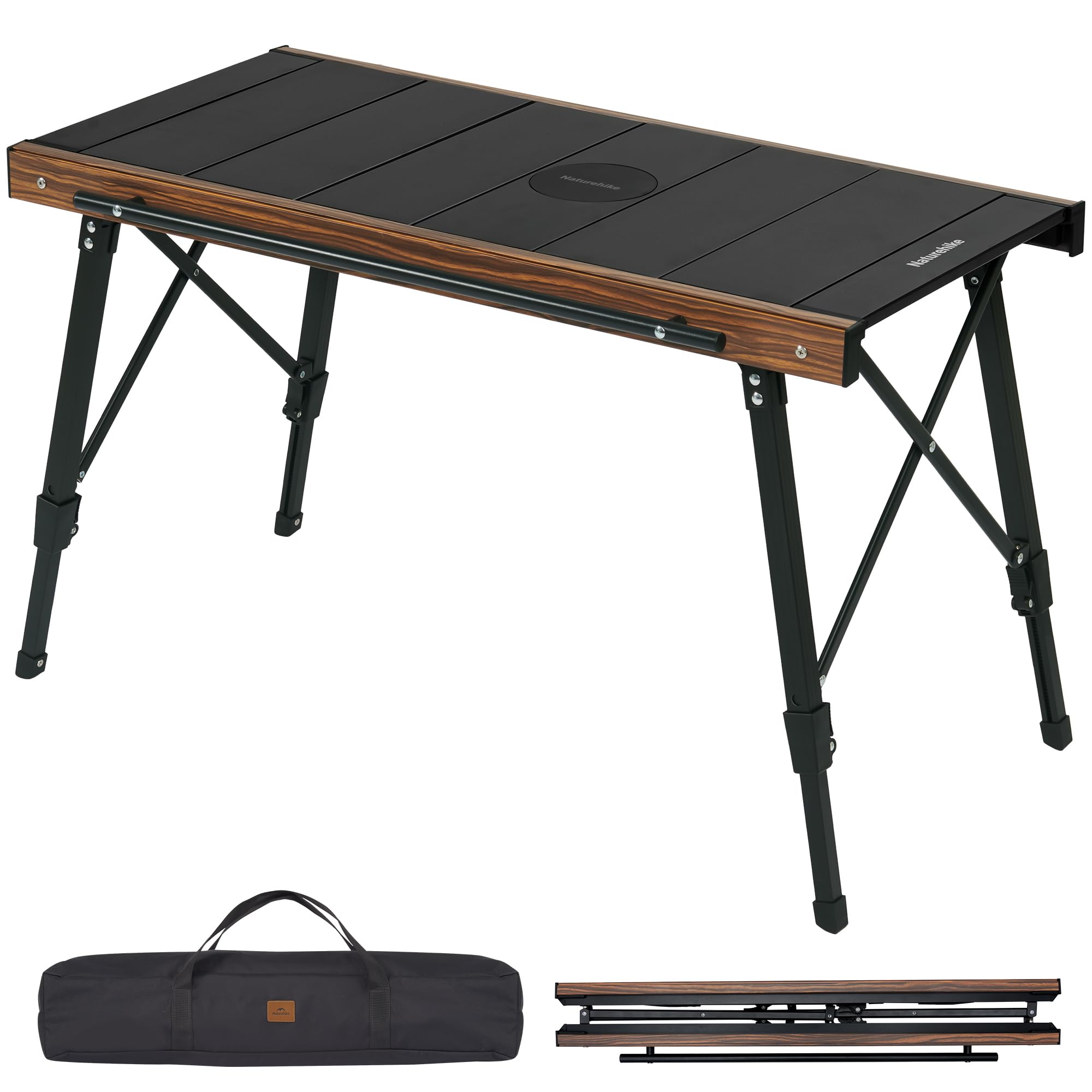 Naturehike Upgraded IGT Camping Table Height Adjustable IGT Cook System Folding Portable Camp Table for Outdoor Picnic Car
