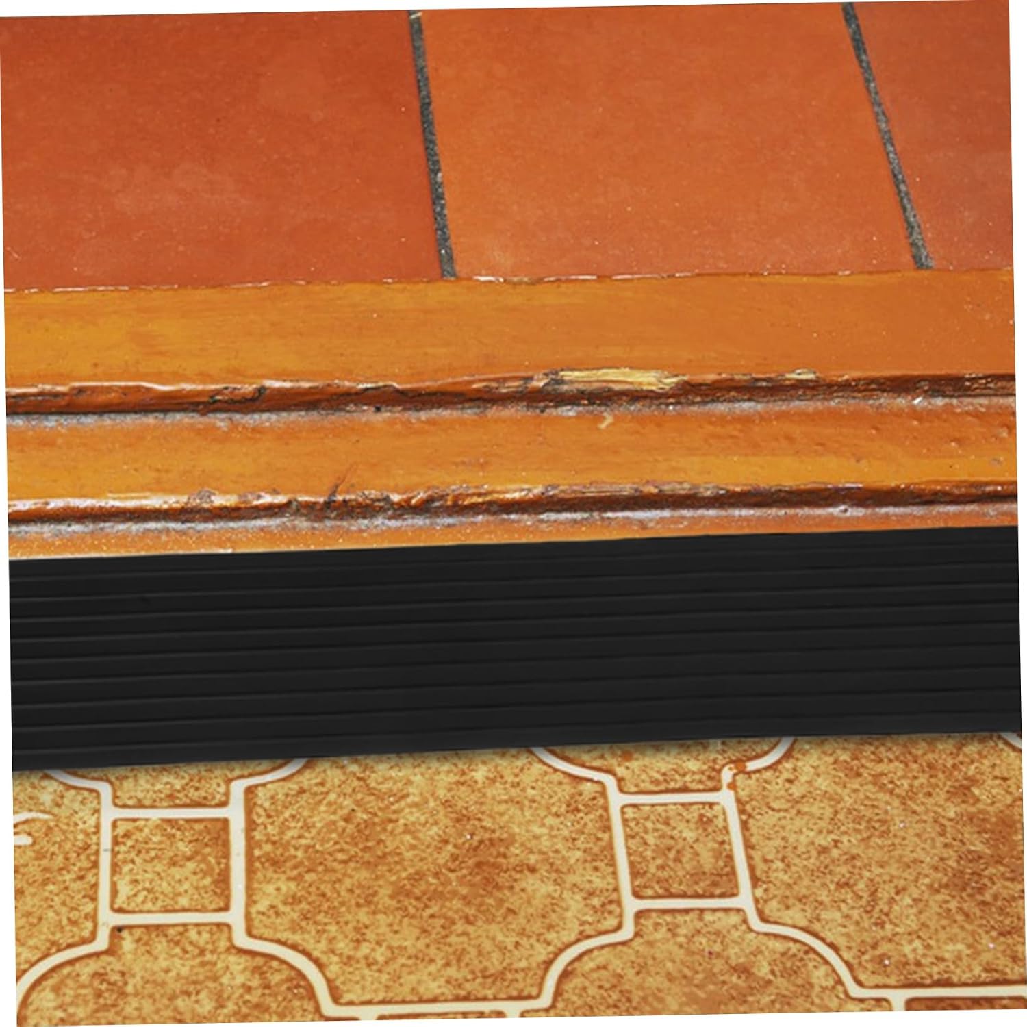 Self-Adhesive Rubber Door Ramp for Wheelchair and Stroller Nonslip Doorway Transition Strip Antislip for Home and Commercial Use