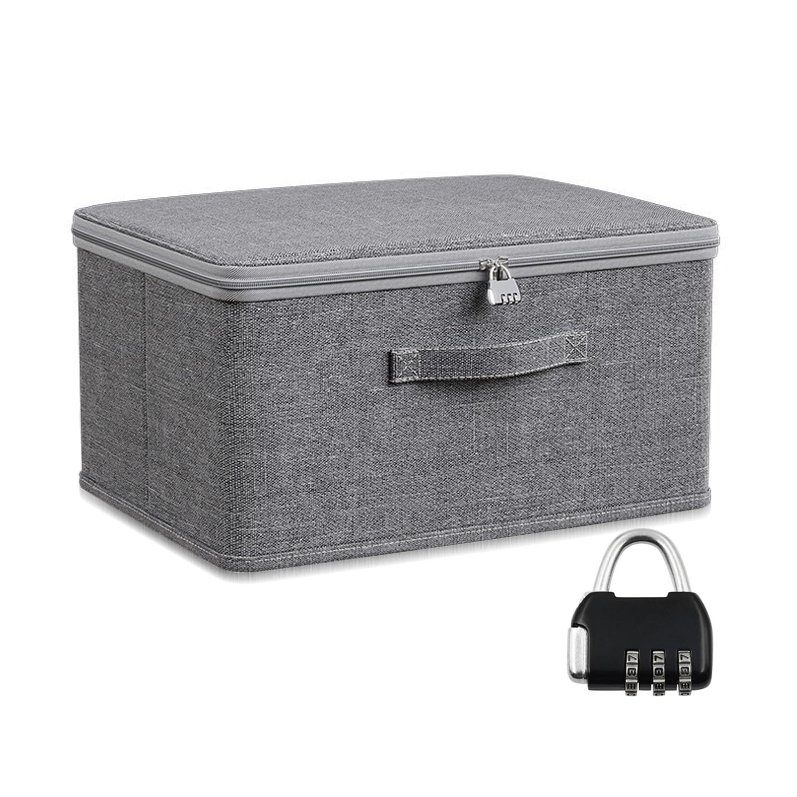 Box With Lock, Storage Box With Lock, Fabric Storage Boxs(30X20X14cm)