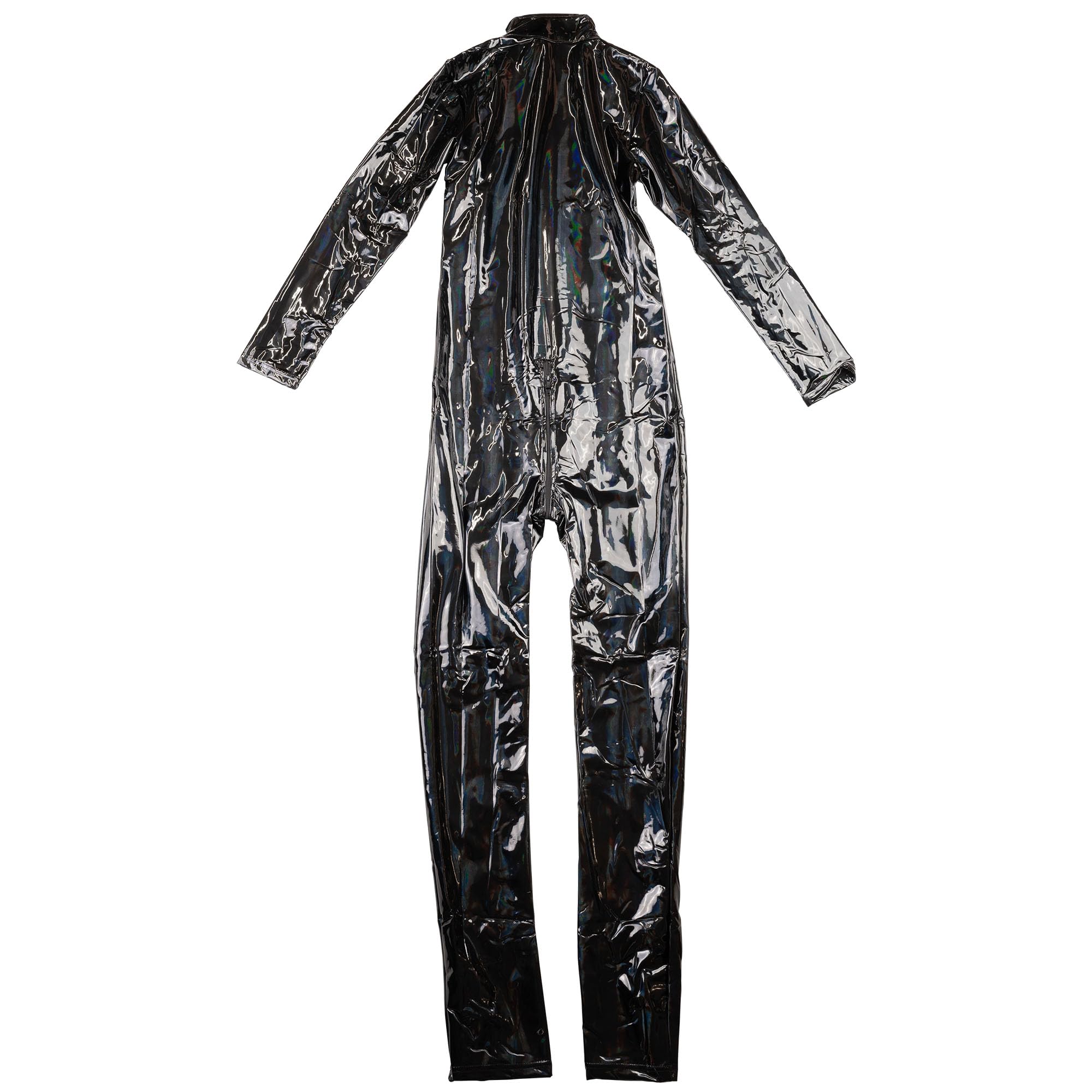 Rubberfashion Damen PVC Catsuit mit 3 Wege Reißverschluss