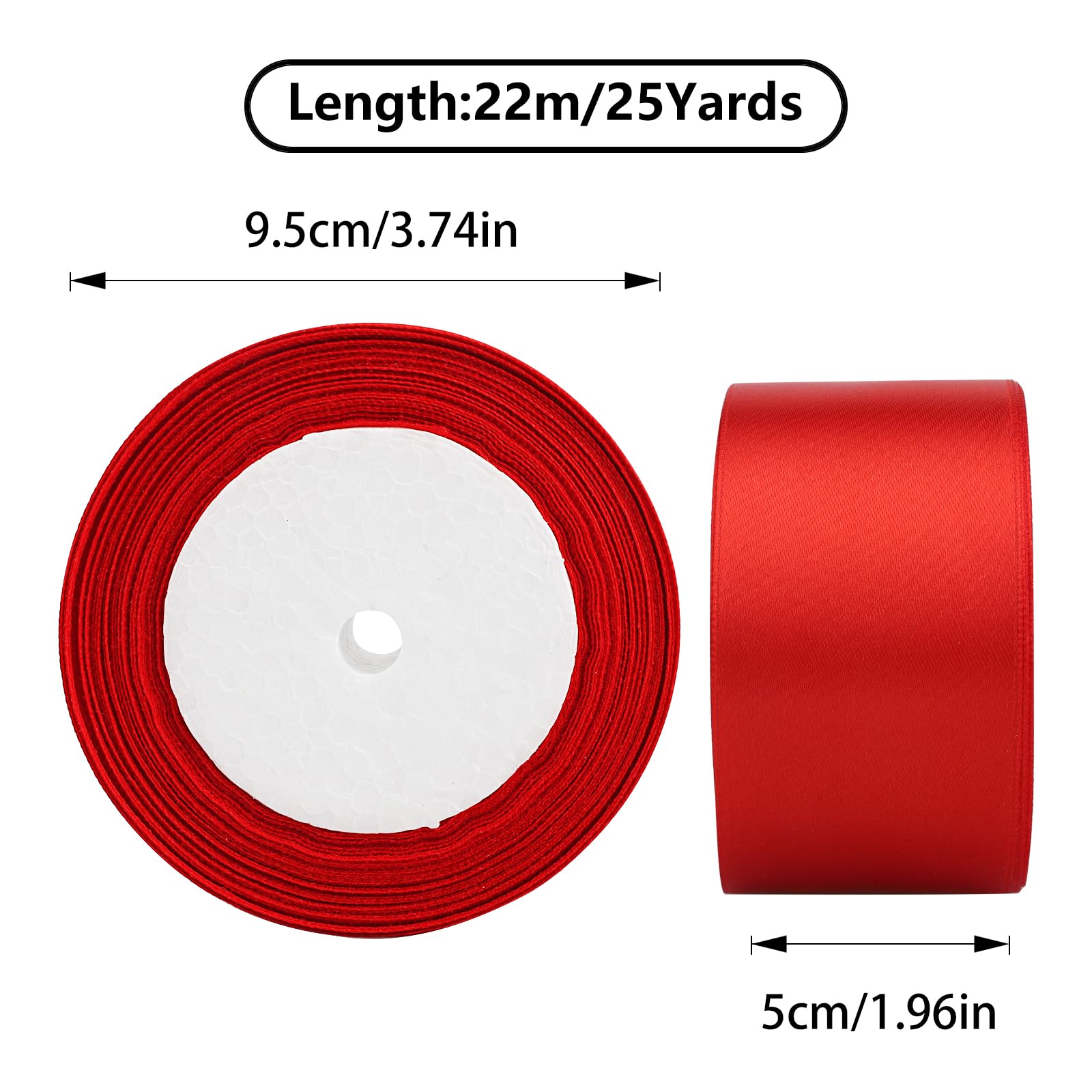 Pveath - Set di 5 rotoli di nastri grosgrain, 5 m, colorati, a tema natalizio, in poliestere/raso a doppia faccia, per festività invernali, matrimoni, confezioni regalo, fiocchi e altri progetti