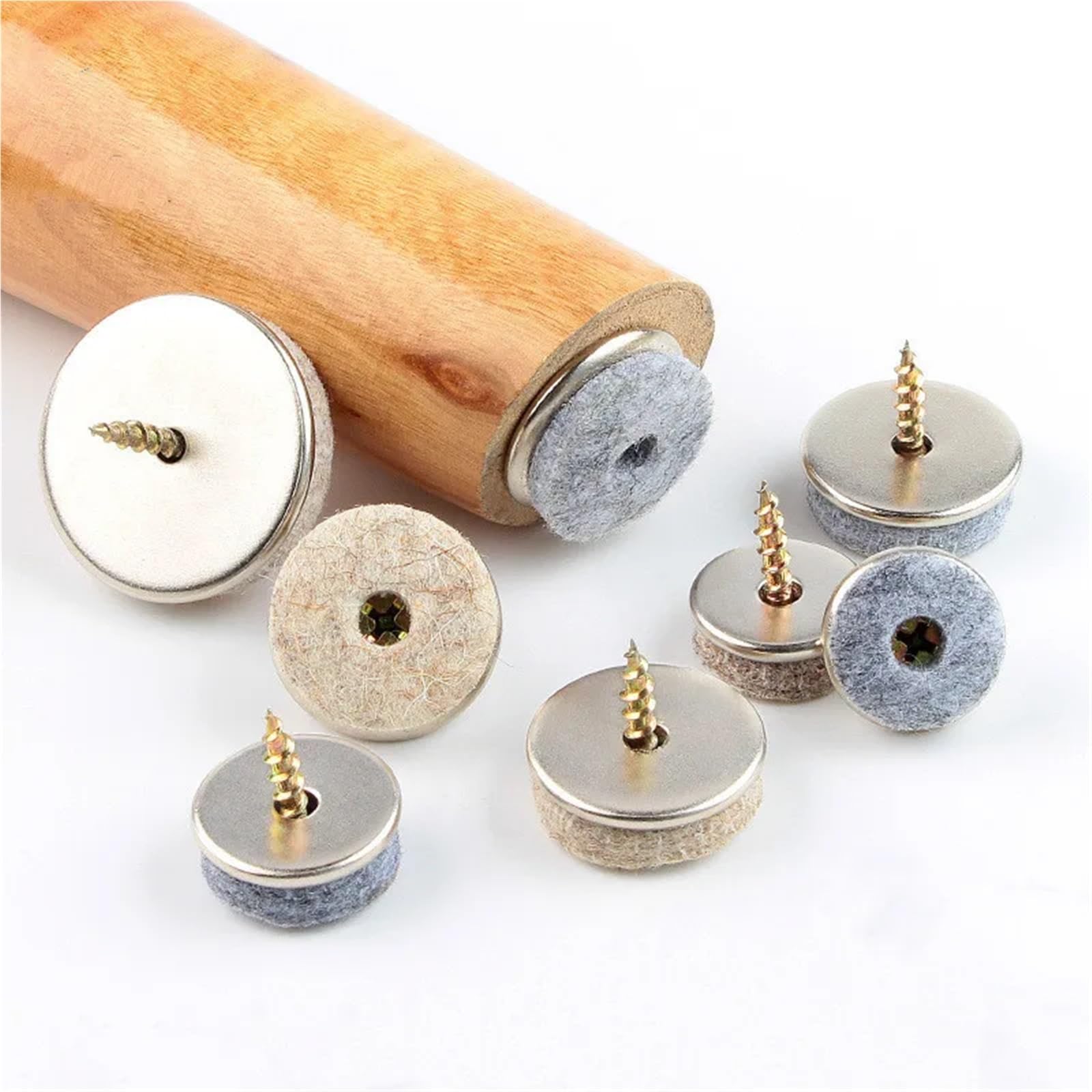100 clavos para patas de muebles, tornillos de fieltro, antideslizantes, protectores de suelo de madera, accesorios para muebles de uñas (22 mm)