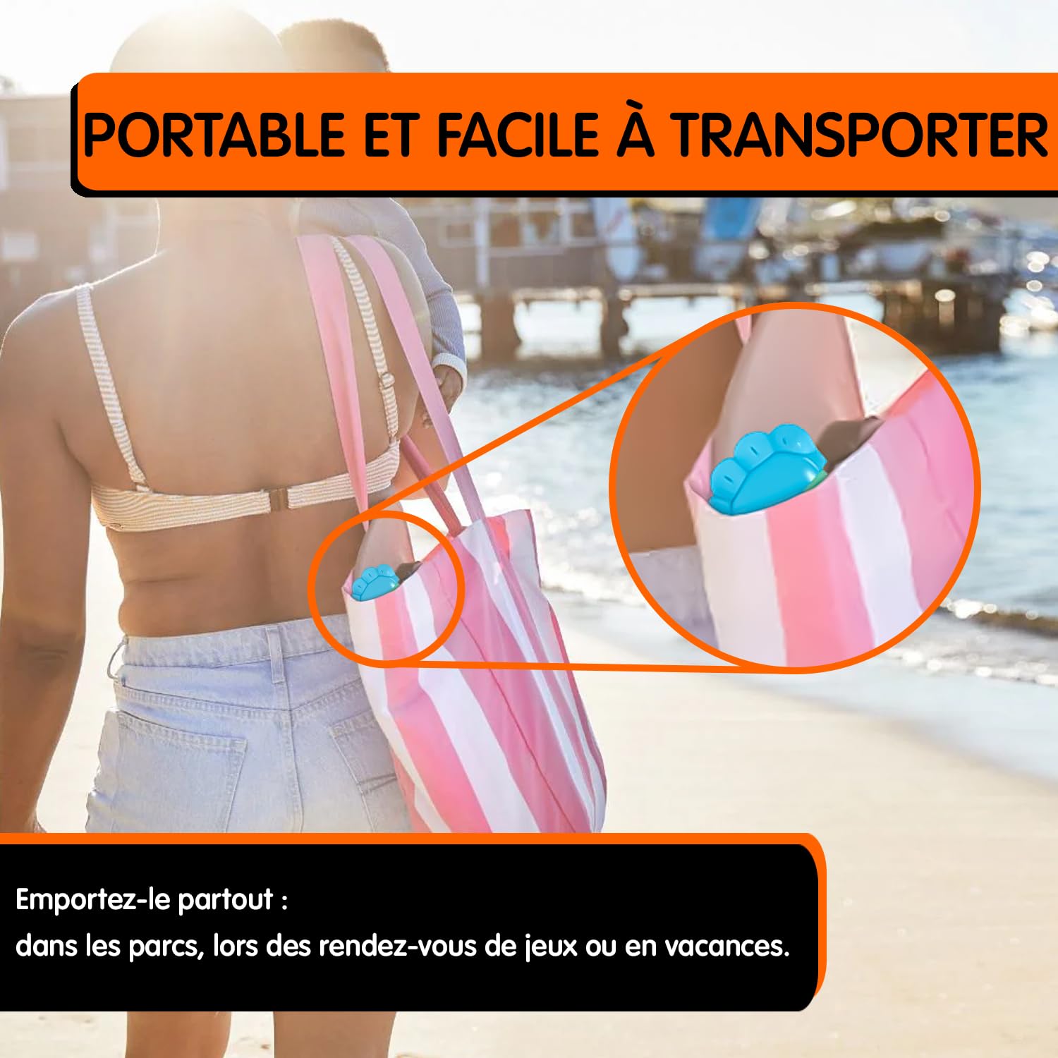 2 Pièces Applicateur de Crème Solaire pour Enfants - Brossettes avec Étui de Protection, Poils Doux, Application Propre - Idéal pour les Voyages, la Plage et les Activités en Plein Air - par Mobi Lock