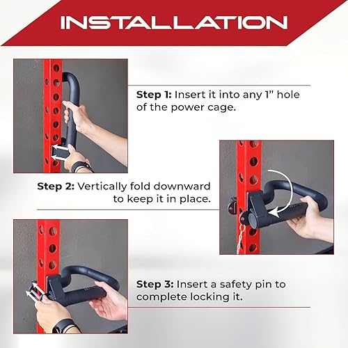 Miniatura 6 de Yes4All Capacidad de los accesorios 1000 libras para tubo de 2 x 2 pulgadas, jaula de alimentación de orificio de 1 pulgada que incluye gancho en J,